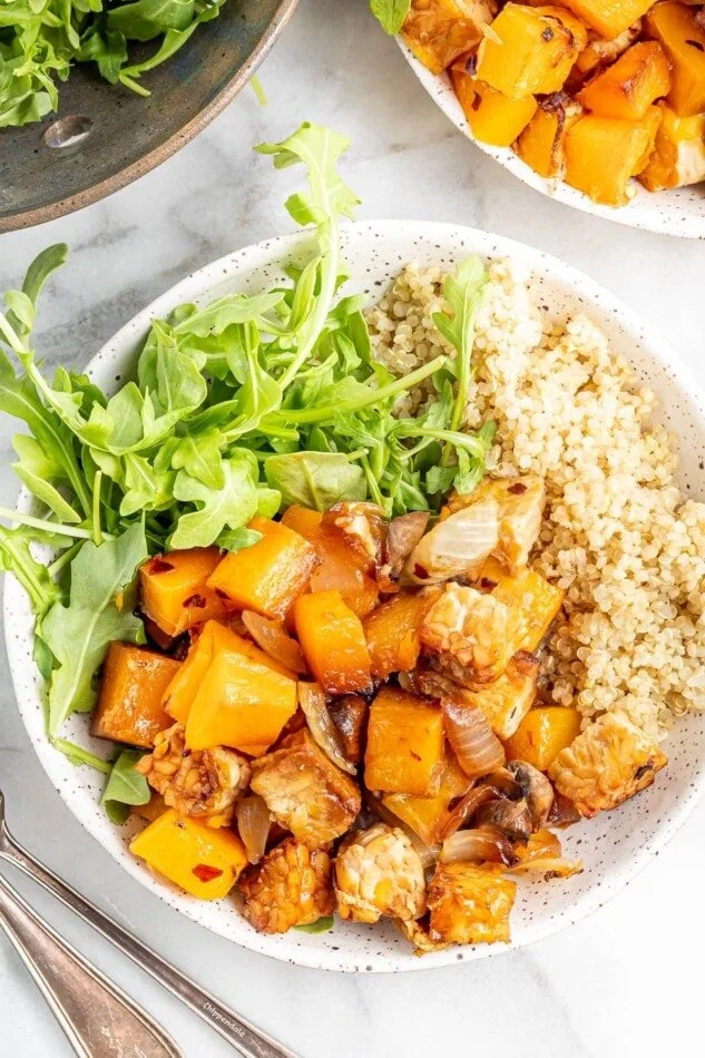 ONE PAN TEMPEH BUTTERNUT SQUASH BAKE