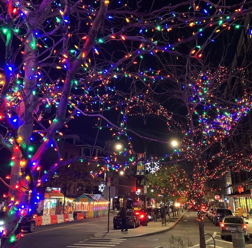 The holidays are "the most wonderful time of the year" and these colorfully wrapped trees and illuminated pole decorations help spread cheer across the avenue, all season long.