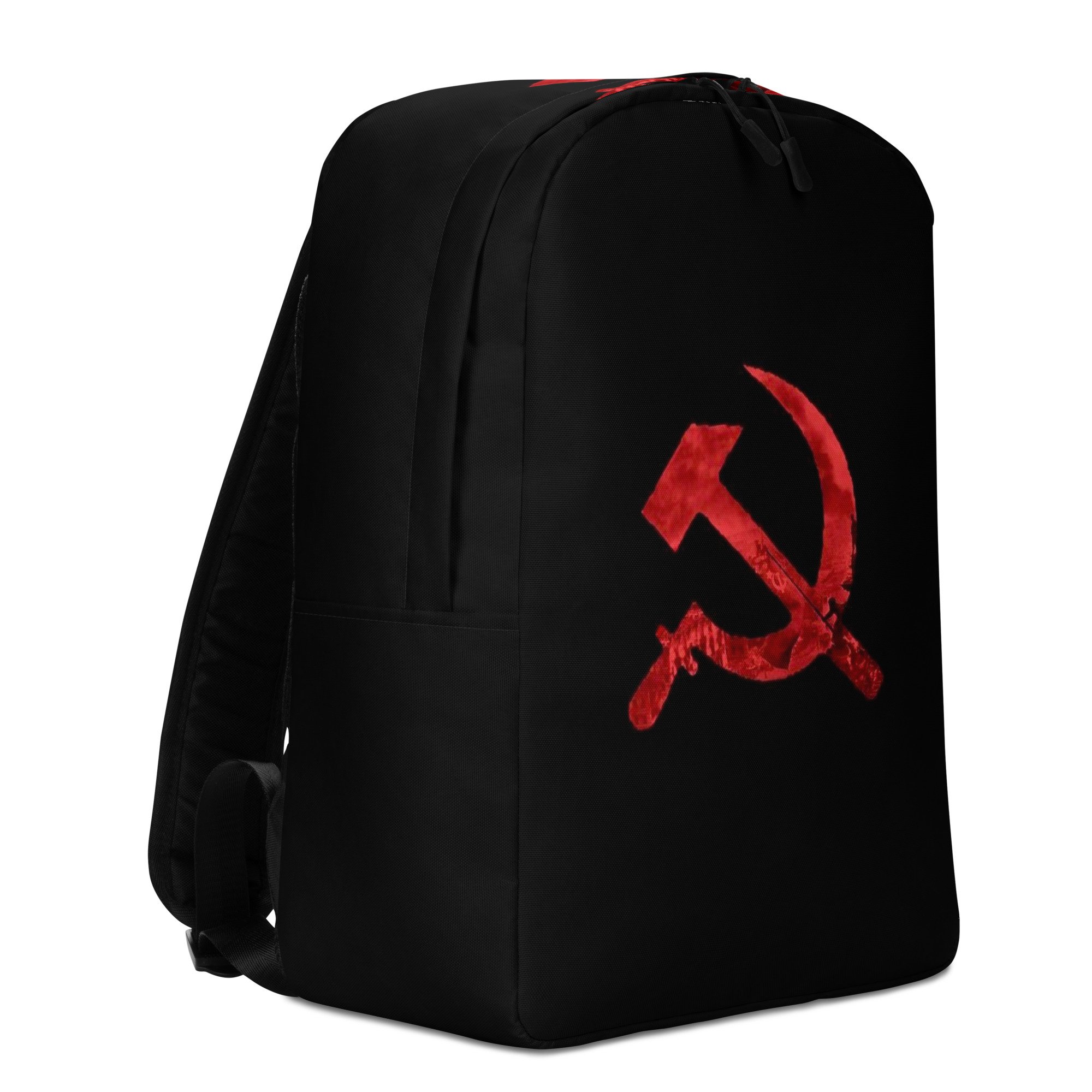 Minimalist Backpack - Black Vanguard Hammer and Sickle - Backpack BuffetMinimalist Backpack - Black Vanguard Hammer and SickleBackpack Buffet