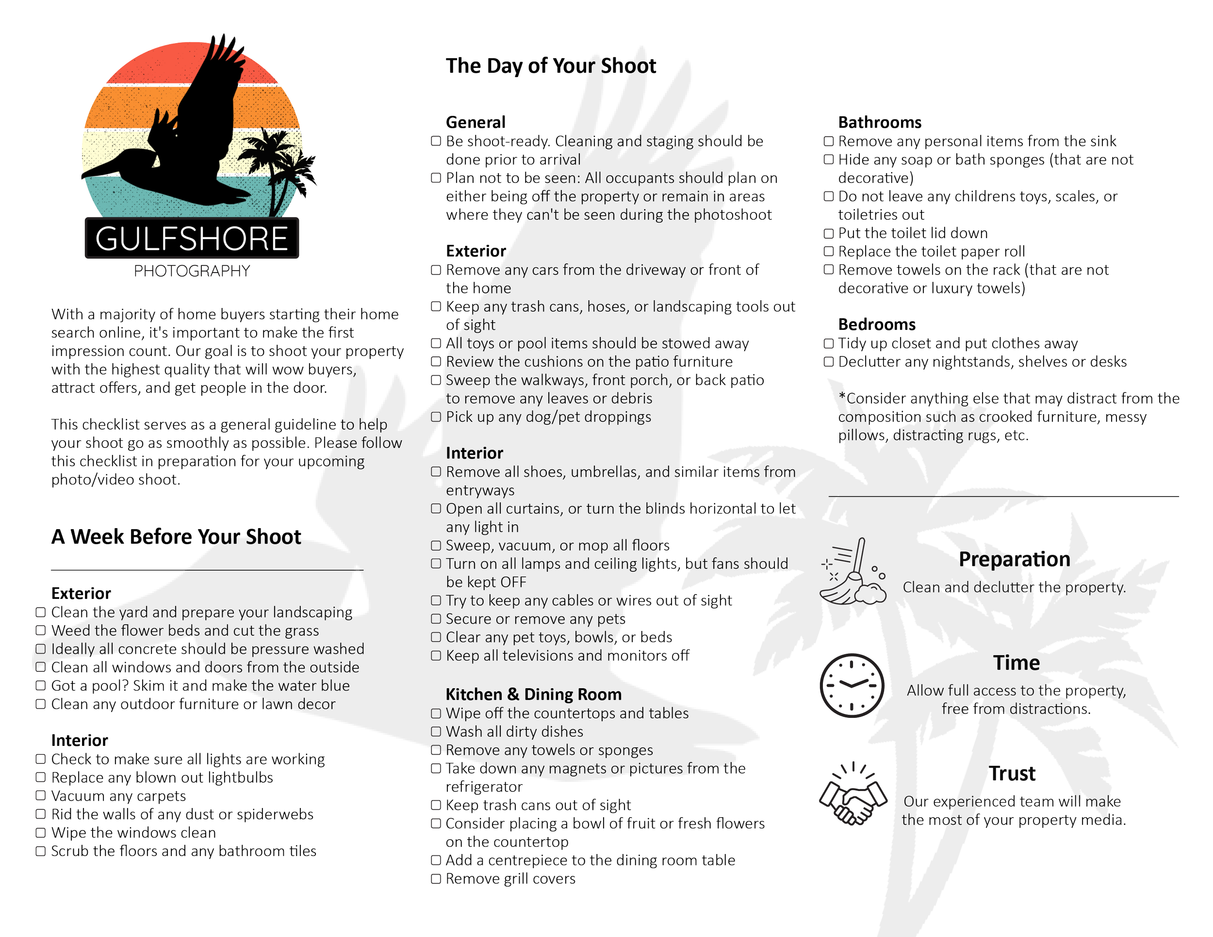Naples Florida Real Estate Agents Home Seller Photoshoot Prep List