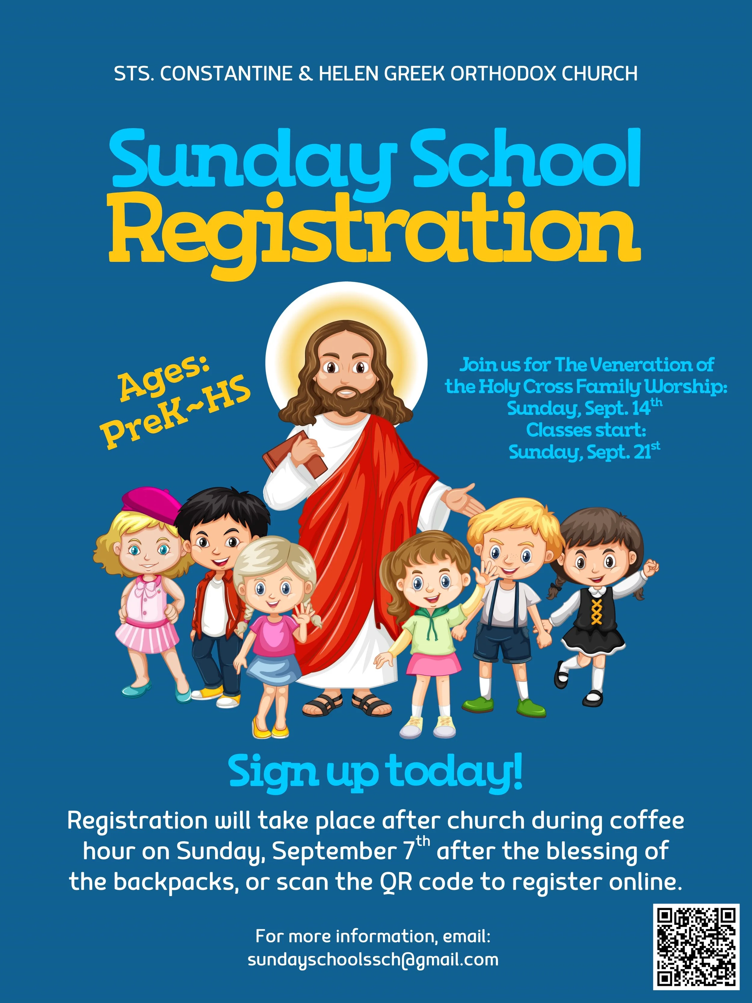 Sunday Church School Registration is OPEN