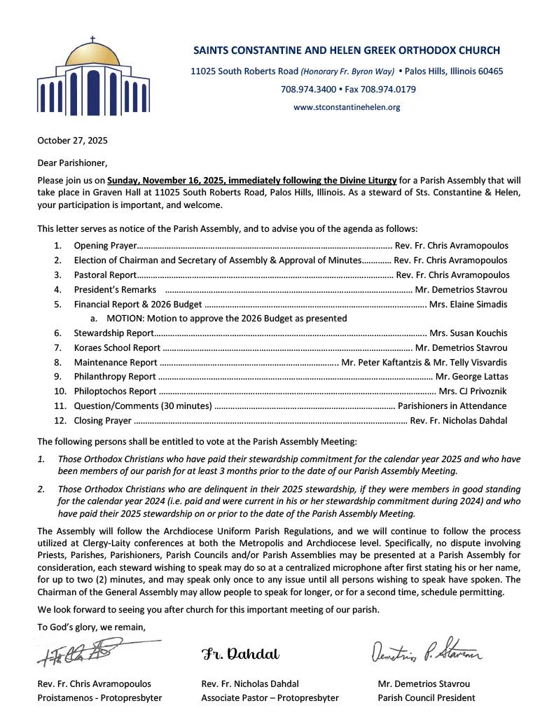 Parish Assembly Meeting