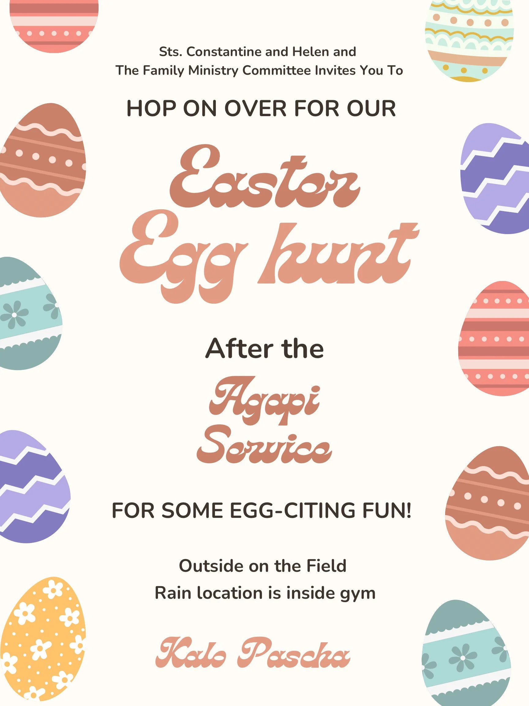 Easter Egg Hunt - Following Agapi Vespers Service 