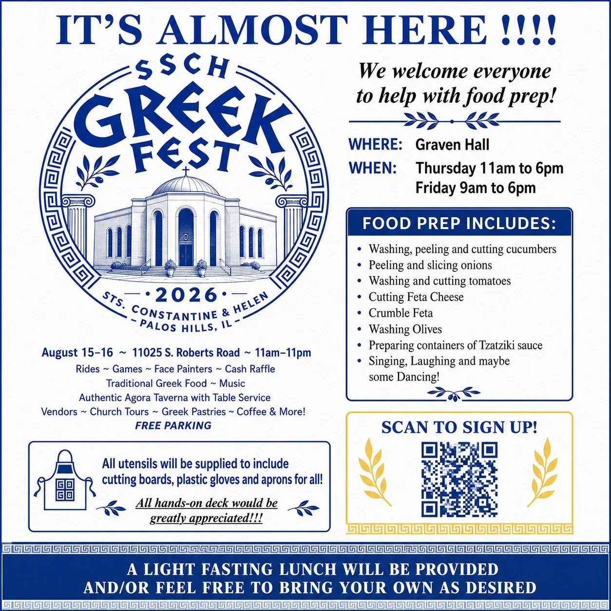Volunteers NEEDED for Greek Fest 