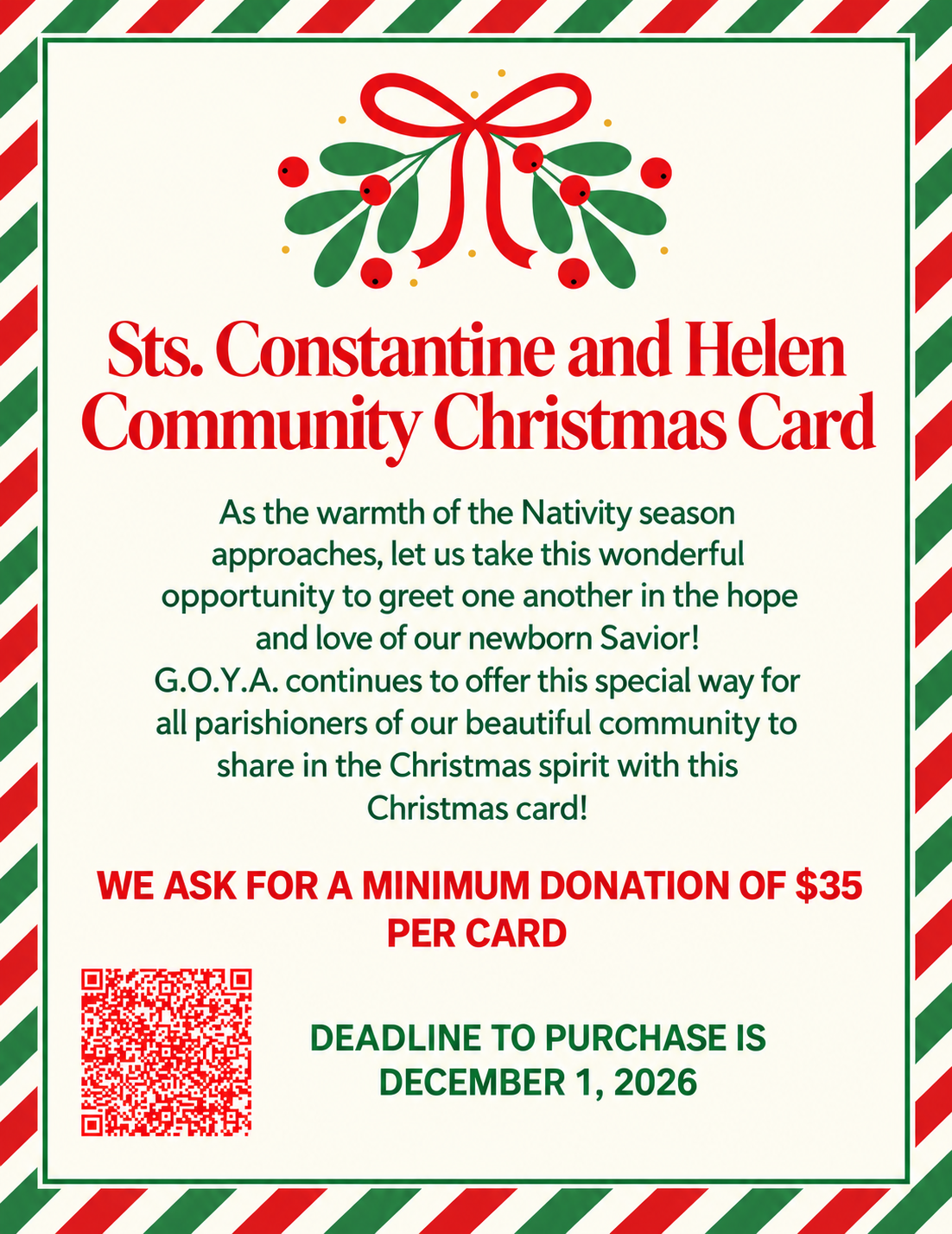 GOYA Community Christmas Card ON SALE