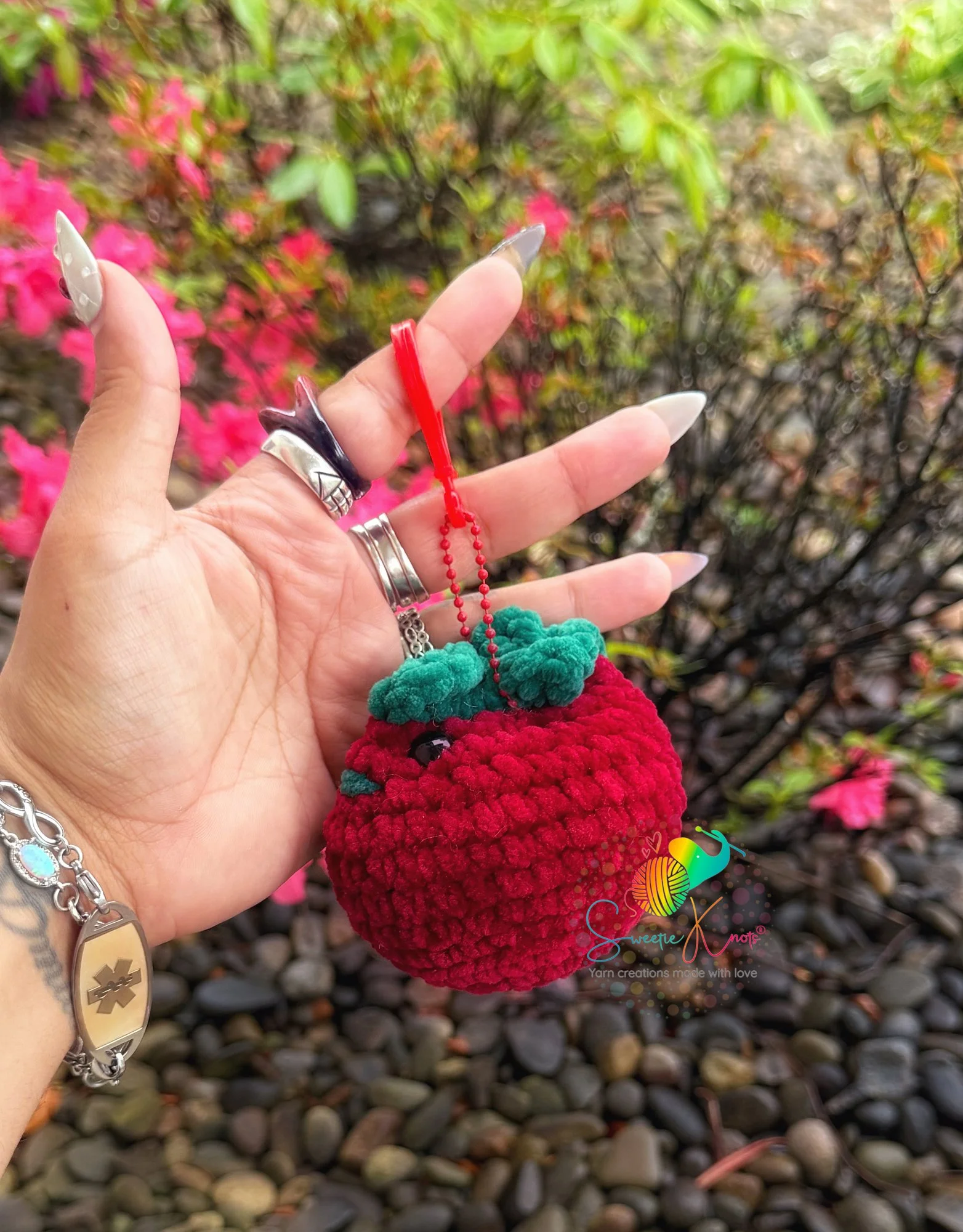 Apple Chicken Keychains