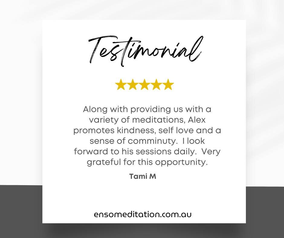 Happy #TestimonialMonday, everyone! 🌿

This week, we're featuring a story from one of our valued Enso Meditation members Tami (@tmandbm). Her experience speaks volumes about the power of meditation in our busy lives. (Swipe to see their story!)

Ins
