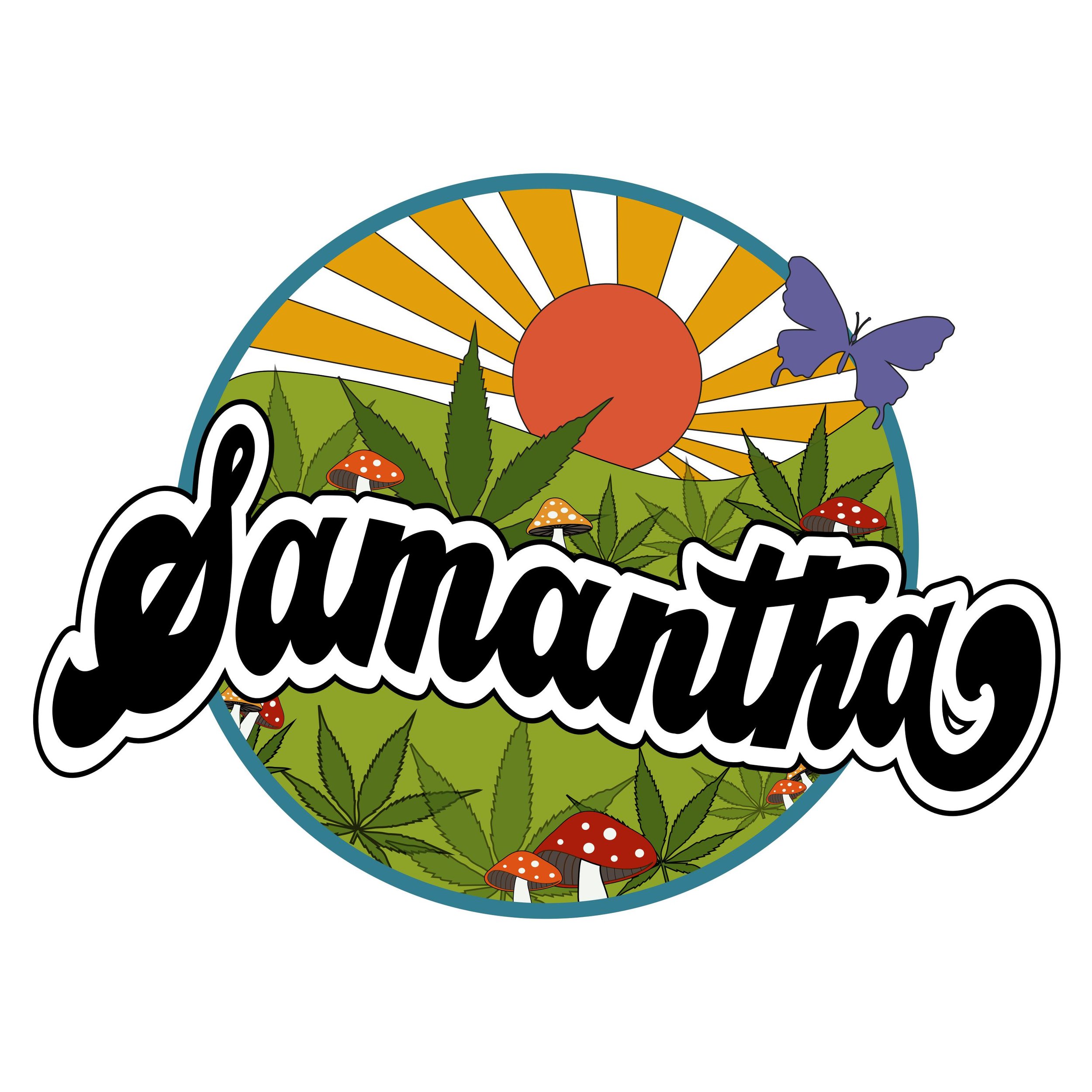 Samantha Sunburst 3in' Sticker