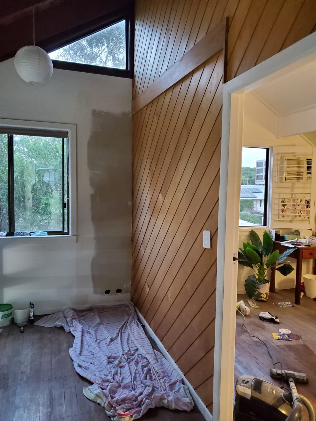 Excavate a built-in-robe to make a study space