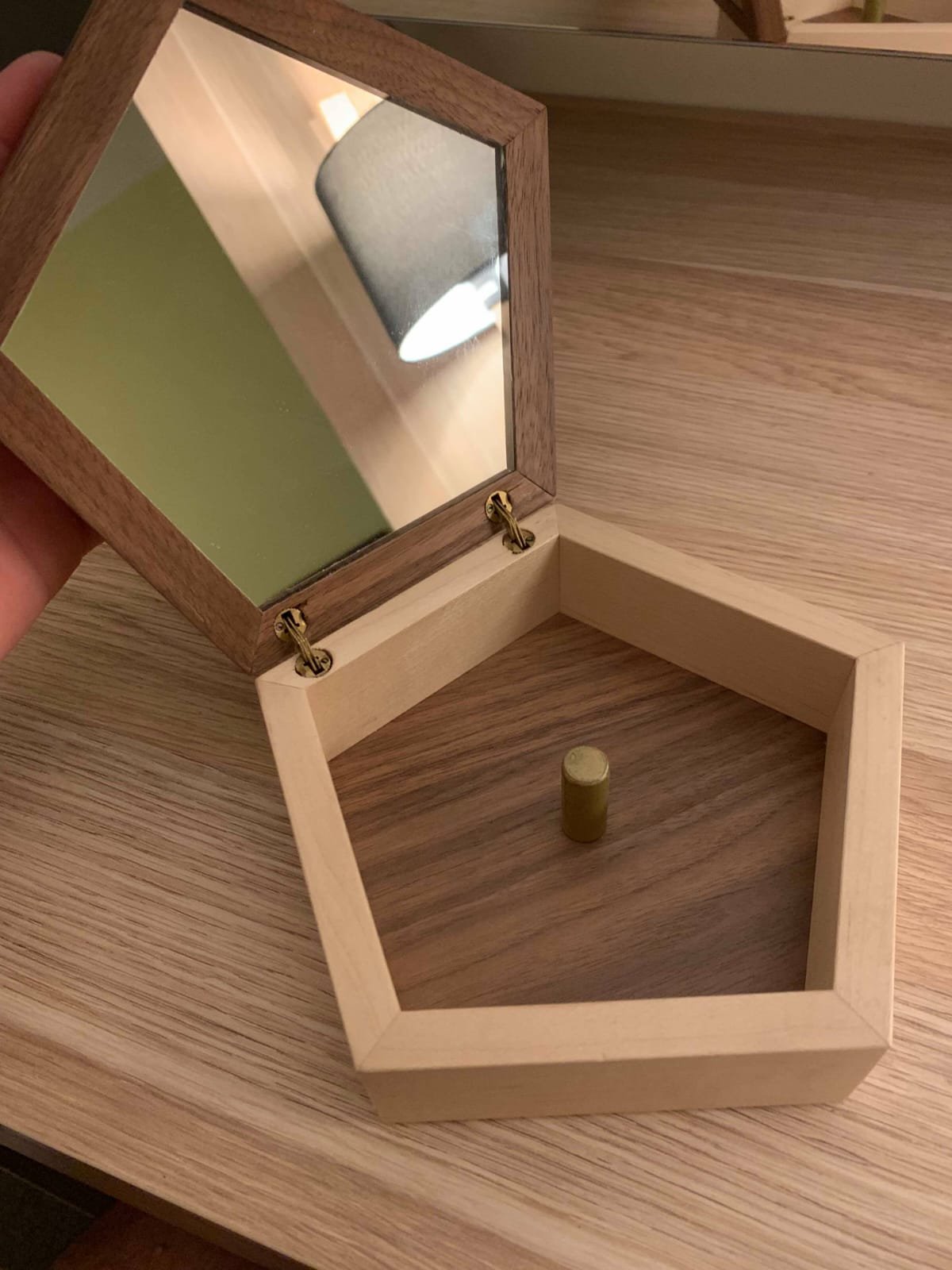 Custom Jewel Box - walnut and maple wood