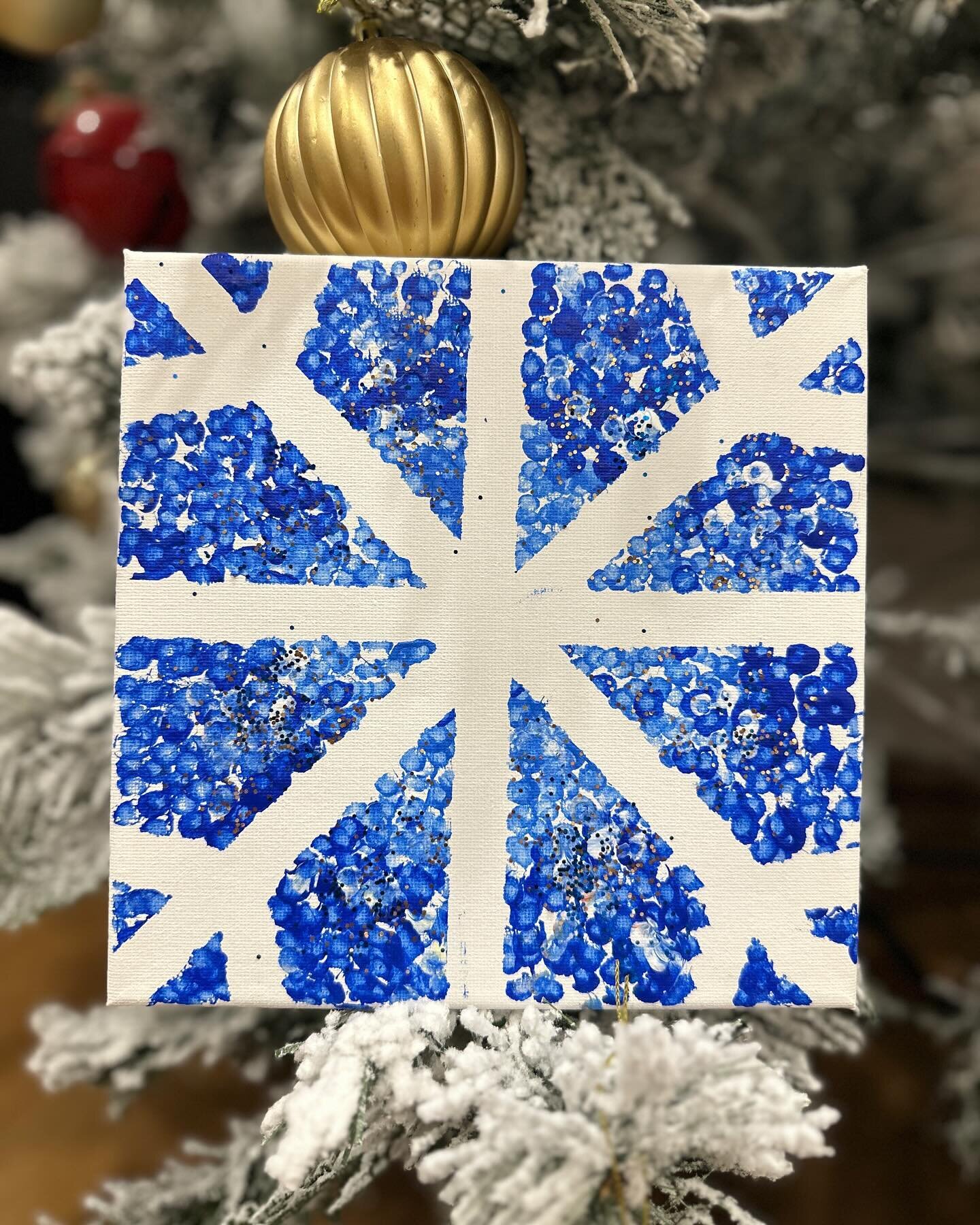 Join us for a creative adventure as we craft captivating snowflakes on canvas using a tape and dots technique.