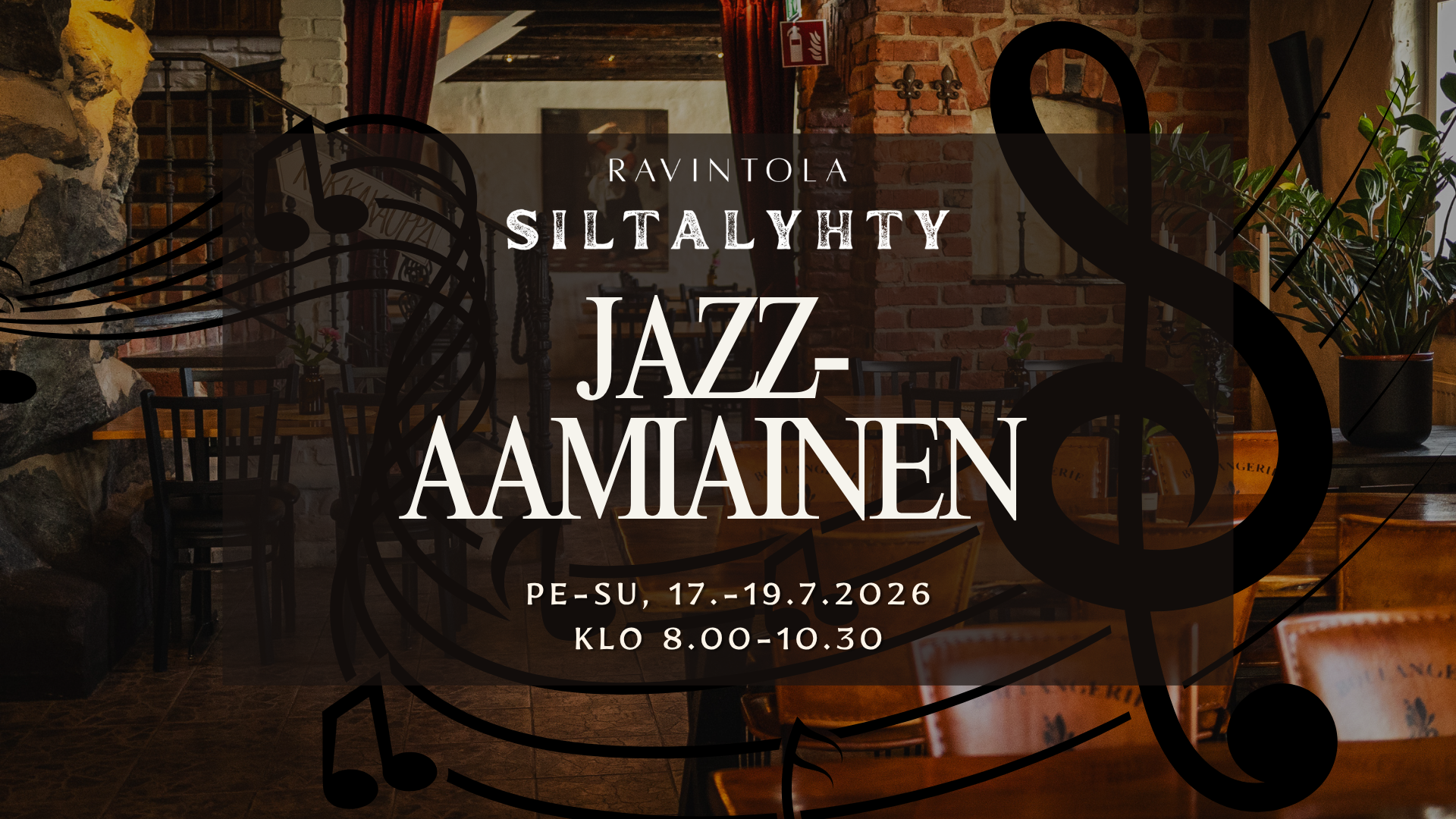 Jazz-aamiainen pe-su 17.-19.7. klo 8.00-10.30