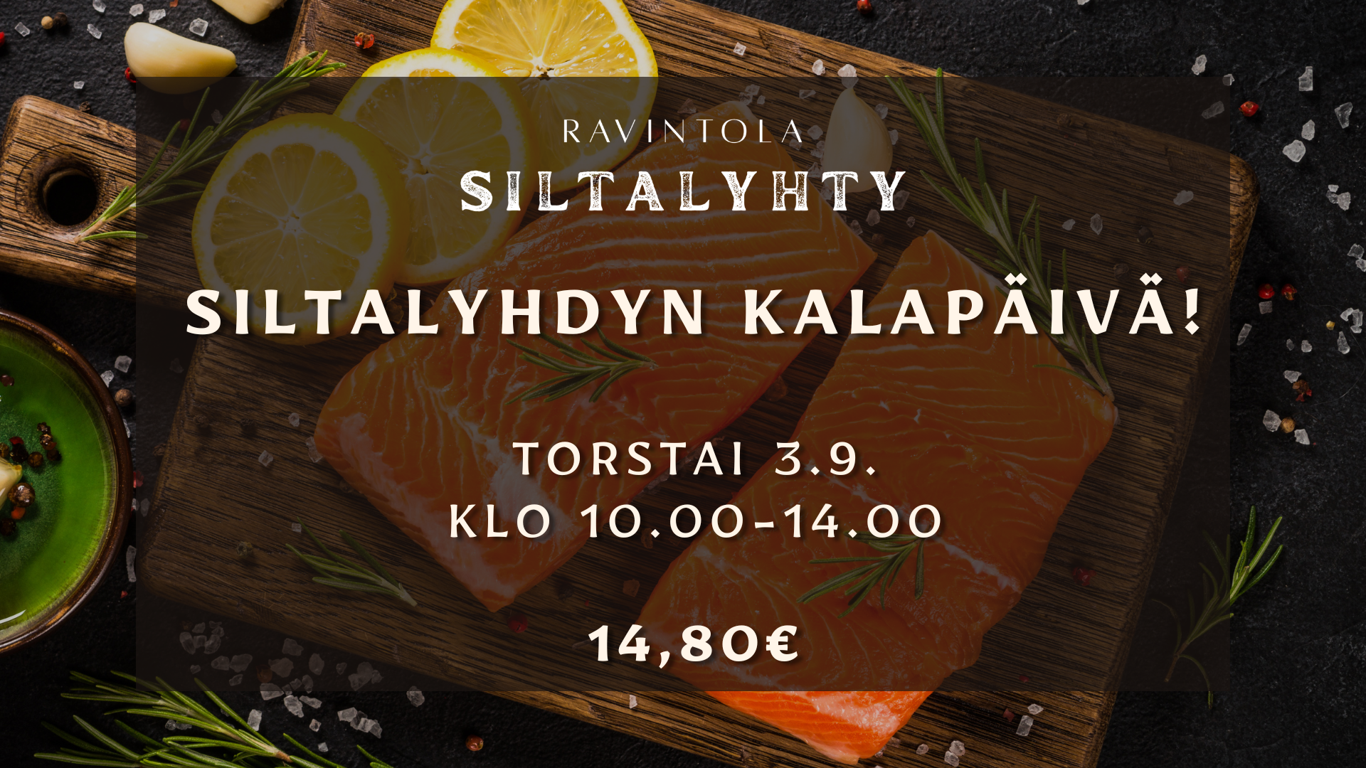 siltalyhdyn kalapäivä torstaina 3.9.2026
