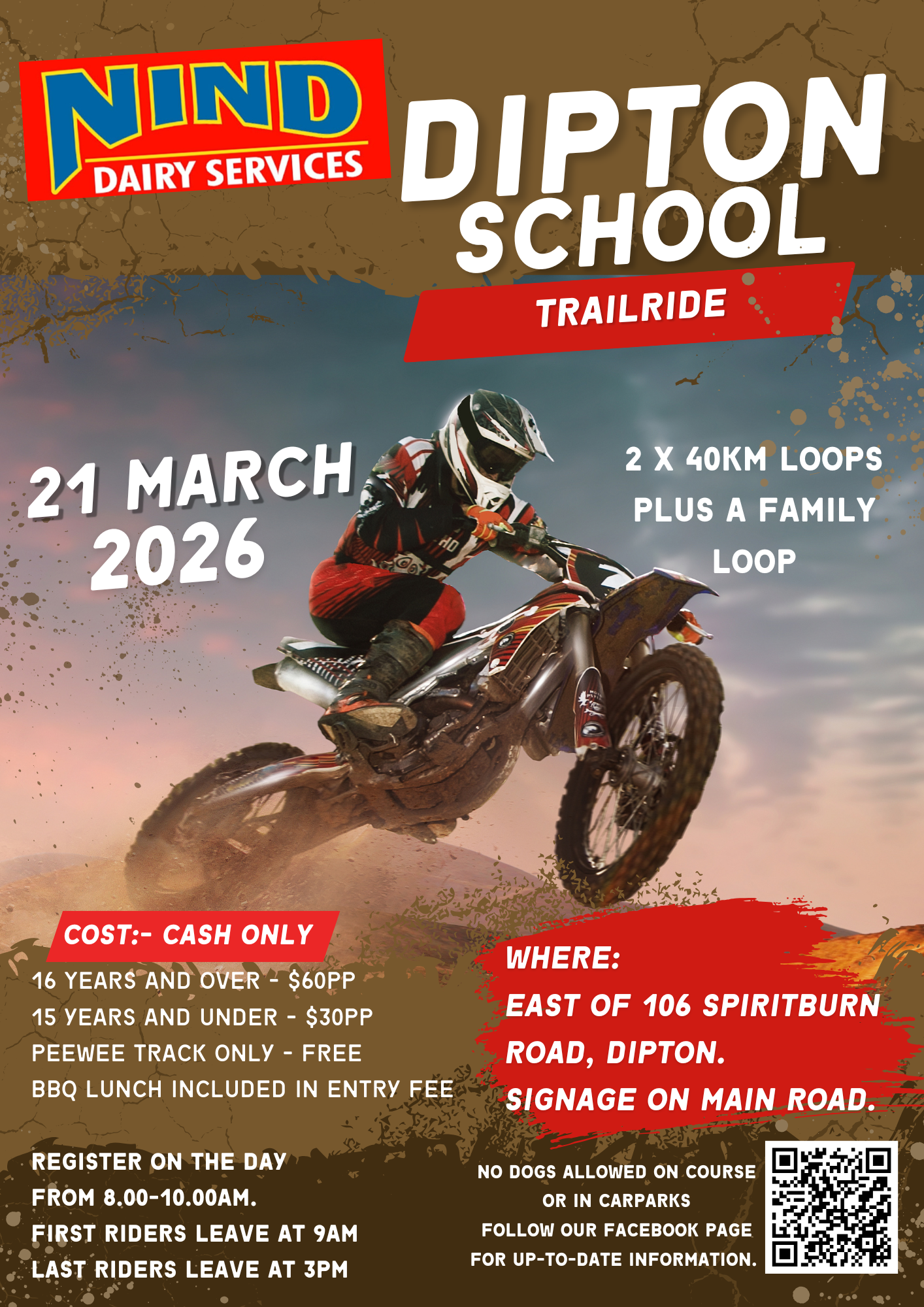 Ninds Dairy Services Dipton School Trailride