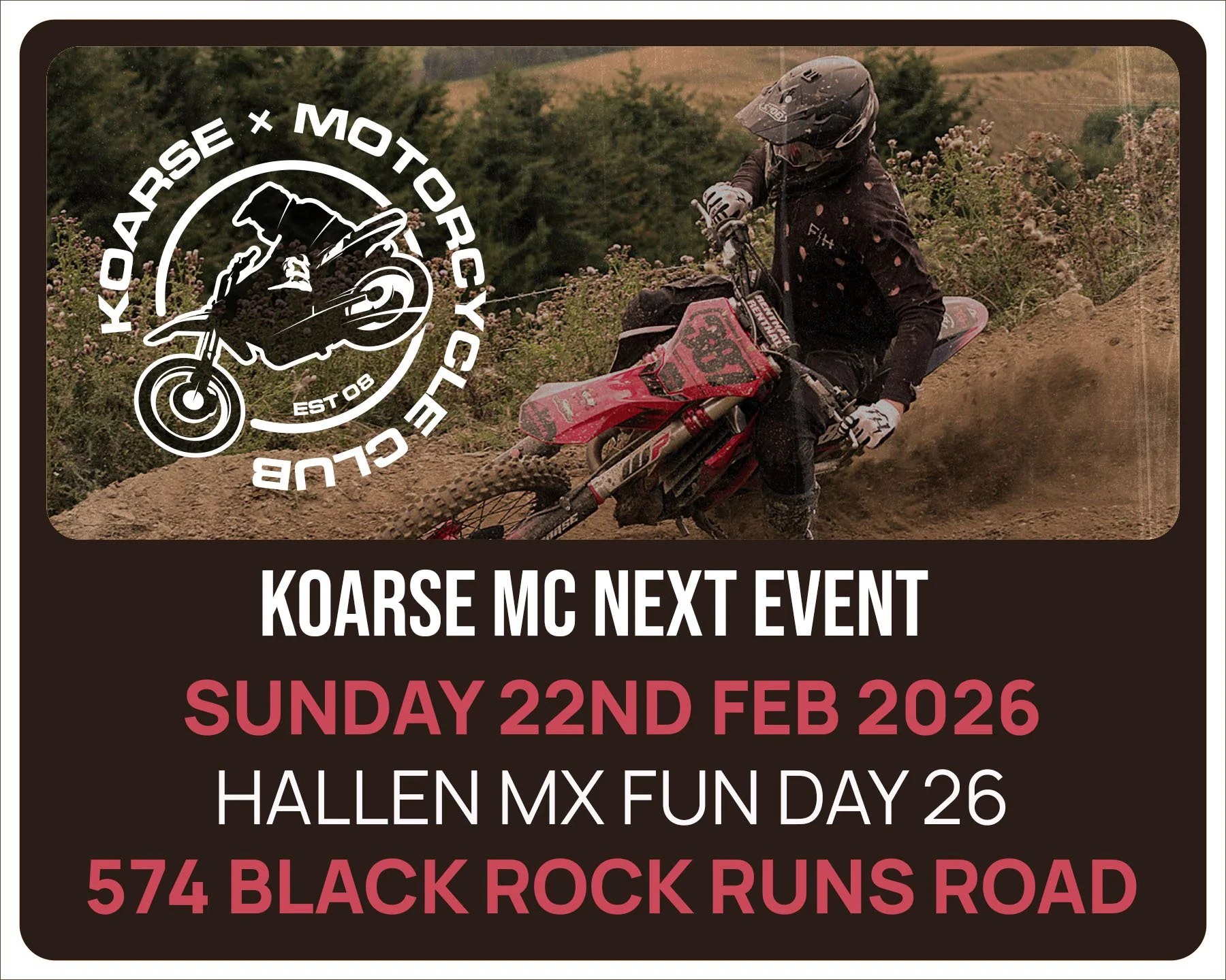 Koarse MC Hallen MX Fun Day