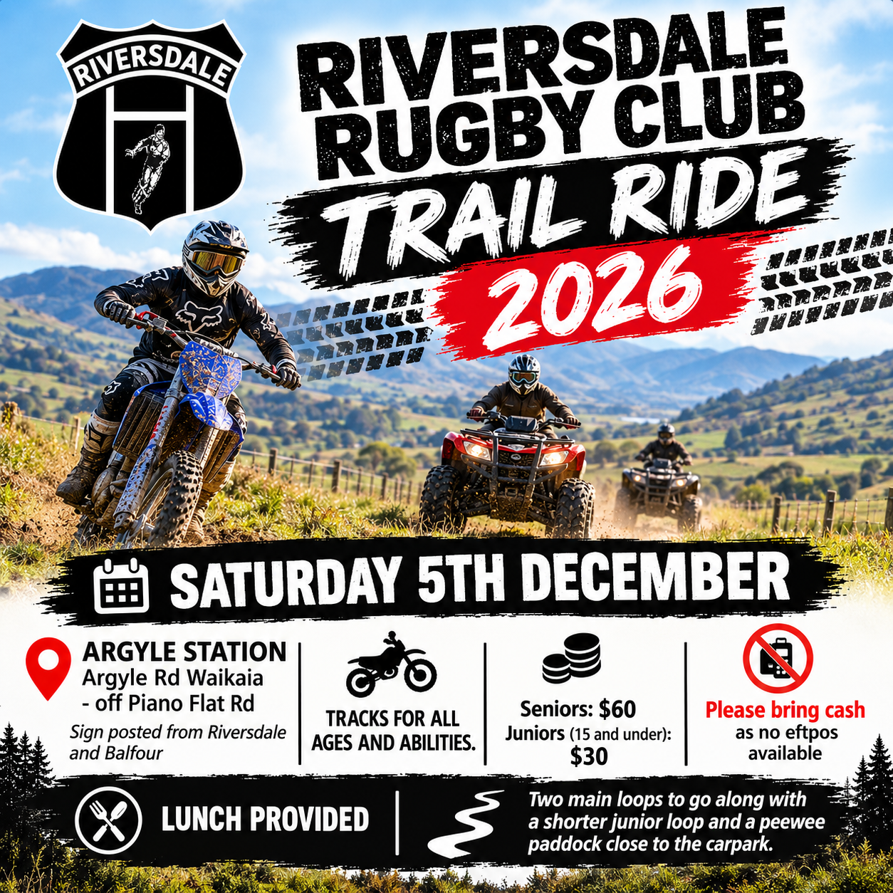 Riversdale Rugby Club Trail Ride