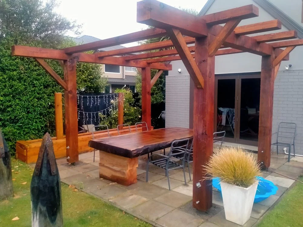 Custom Redwood Pergola