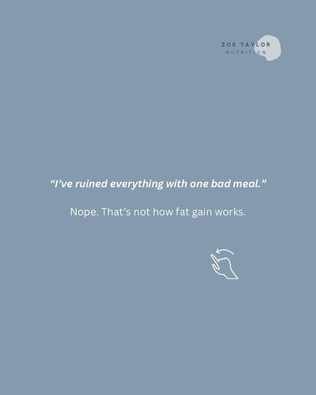 Worried one meal will undo your progress? This is for you. 🤎