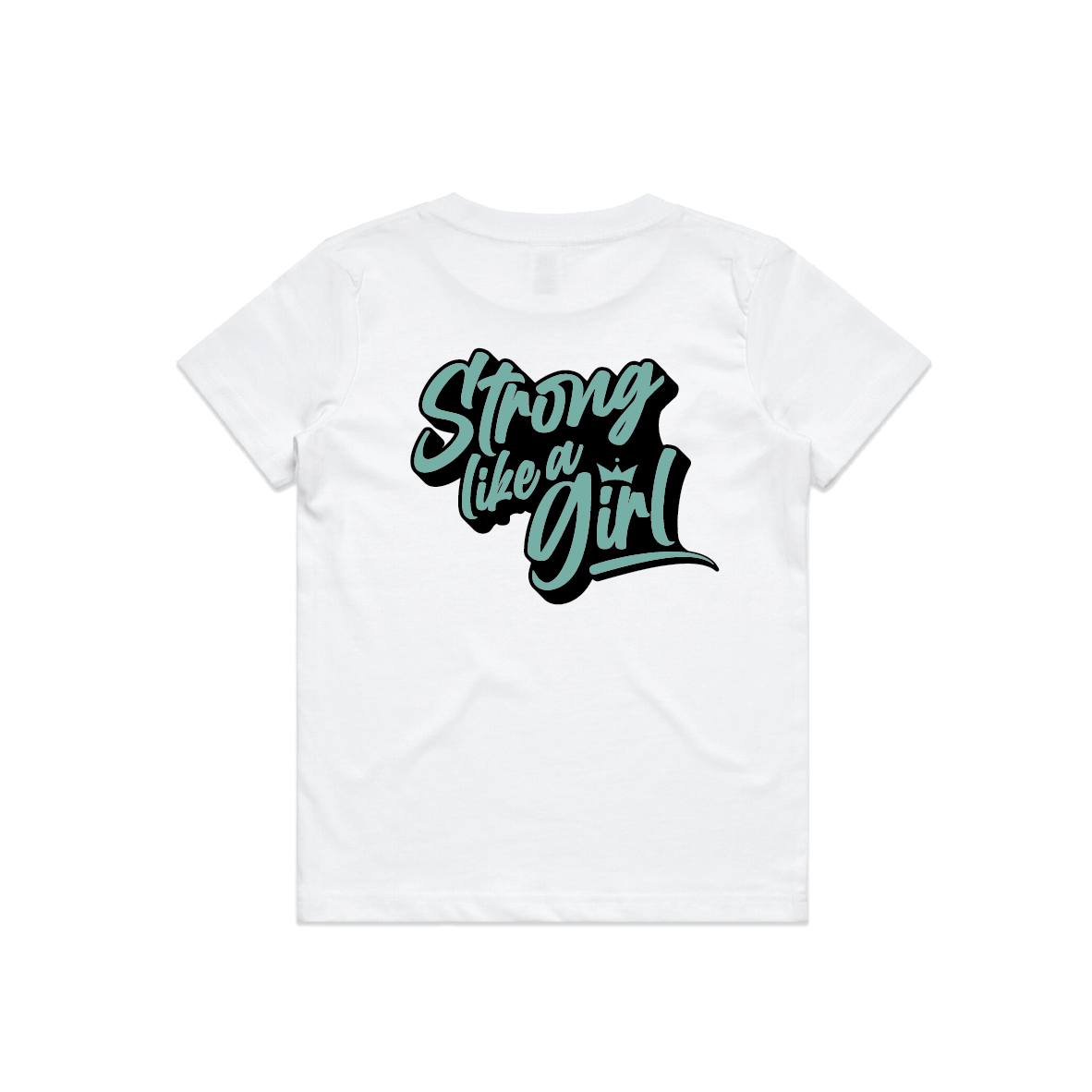 Strong Like A Girl white Monarhk tee