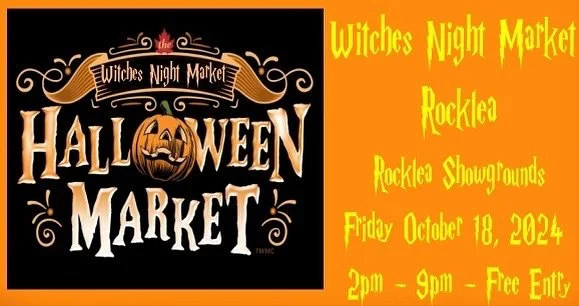 Next market! Catch us at the witches market in 2 weeks time! Let&rsquo;s get spooky 👻 🎃🦇