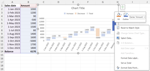 Adding a running total to a waterfall chart — The Excel Cookbook