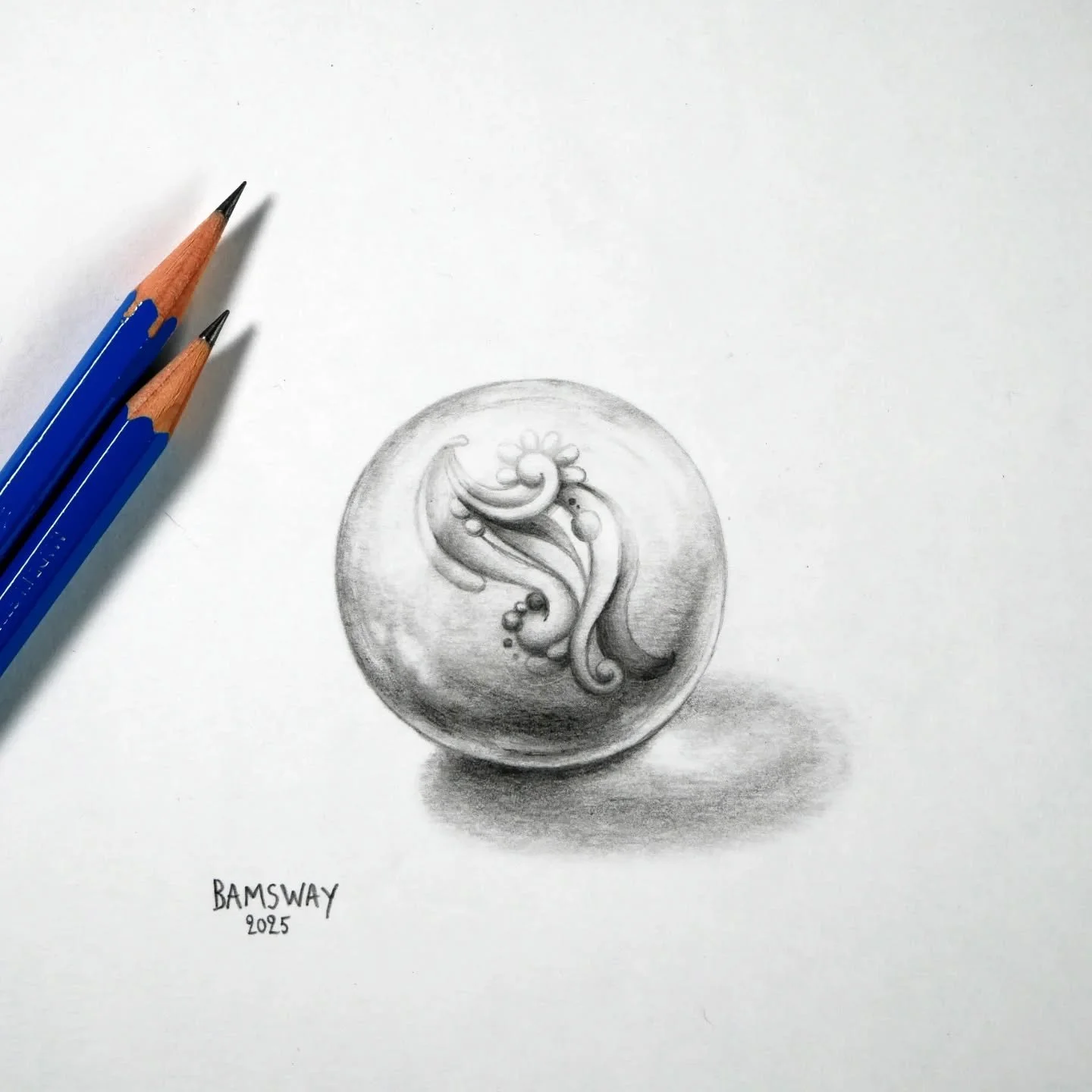 Tried sketching a simple marble to work on my pencil shading skills. ⚪✍️

How do you think it turned out? Always happy to hear your feedback.

Have a great Sunday everyone!

- Bam

#pencildrawing #sketchingdaily #artpractice #drawingoftheday #realist