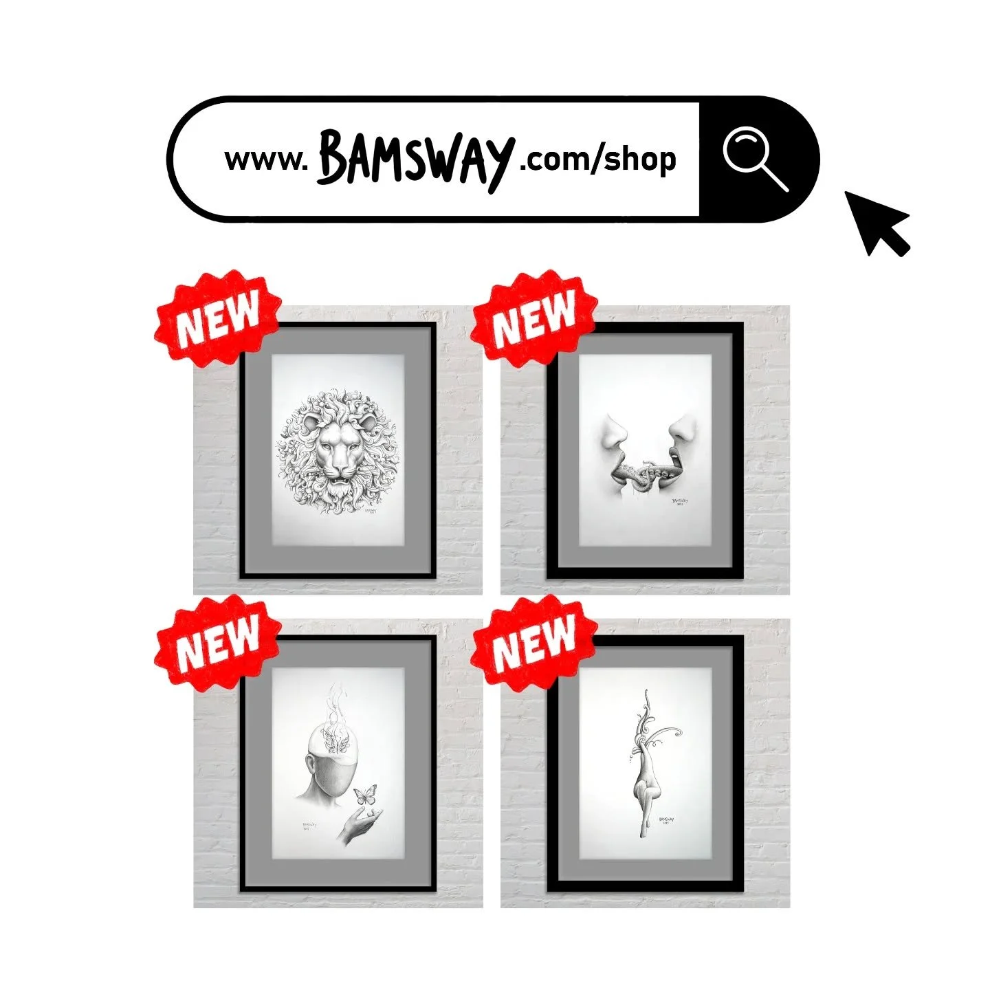 New in the webshop: 4 original drawings! ✏️ (link in bio)