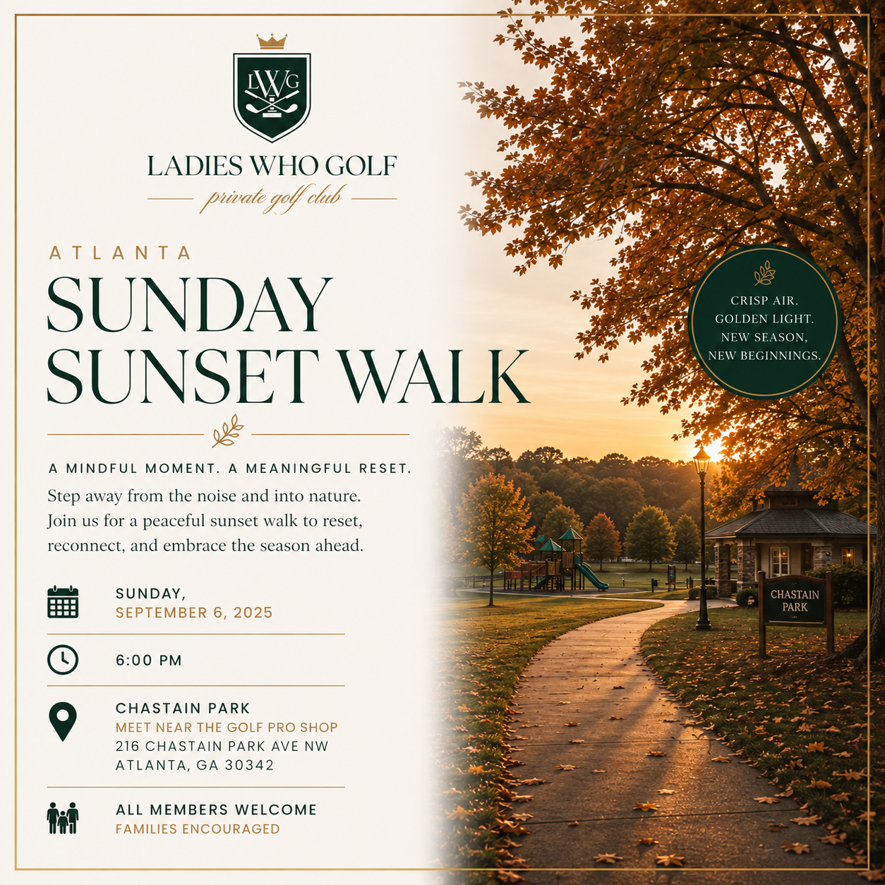September 6th | Sunday Sunset Walk Atlanta