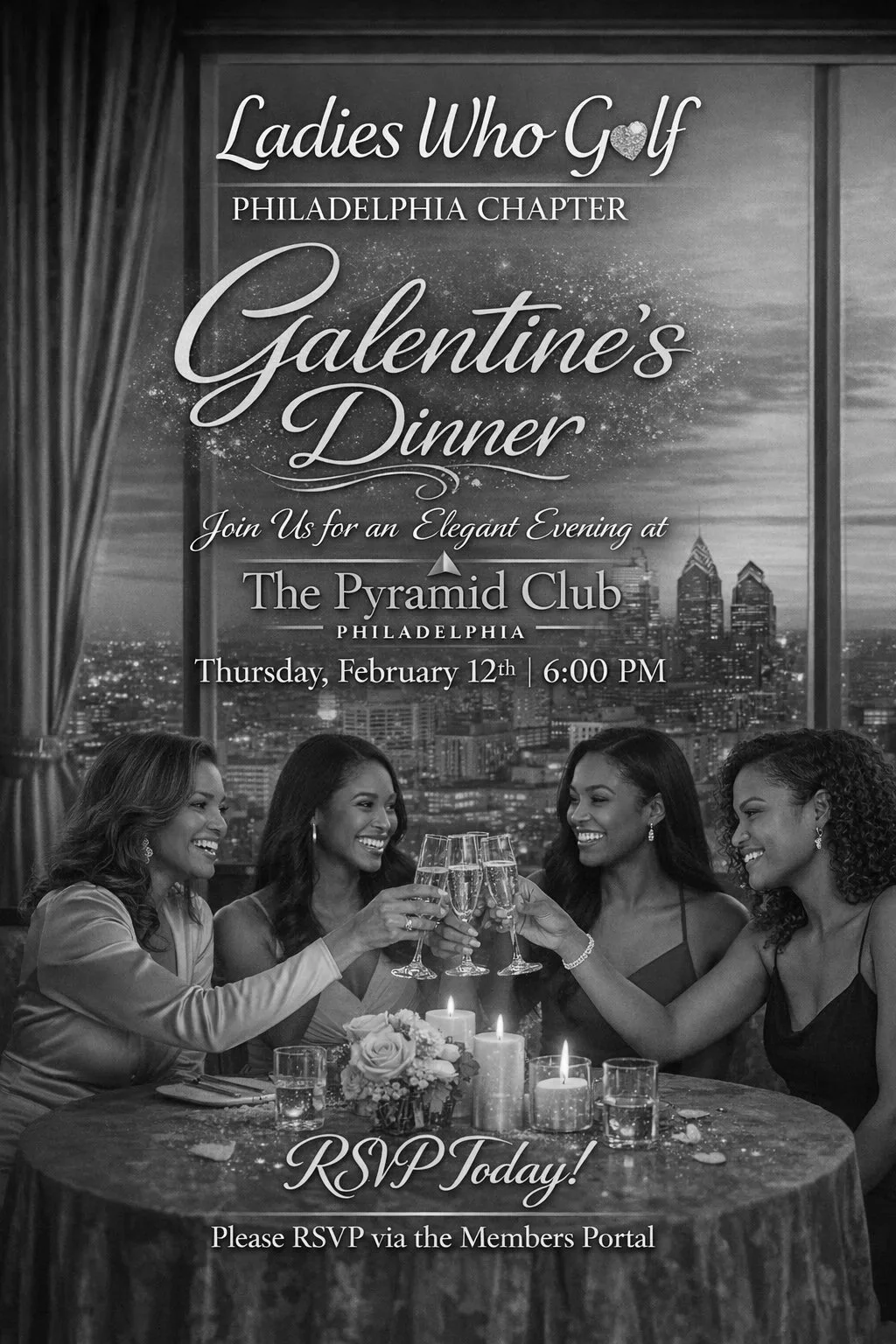  Philadelphia Galentines Dinner at The Pyramid Club