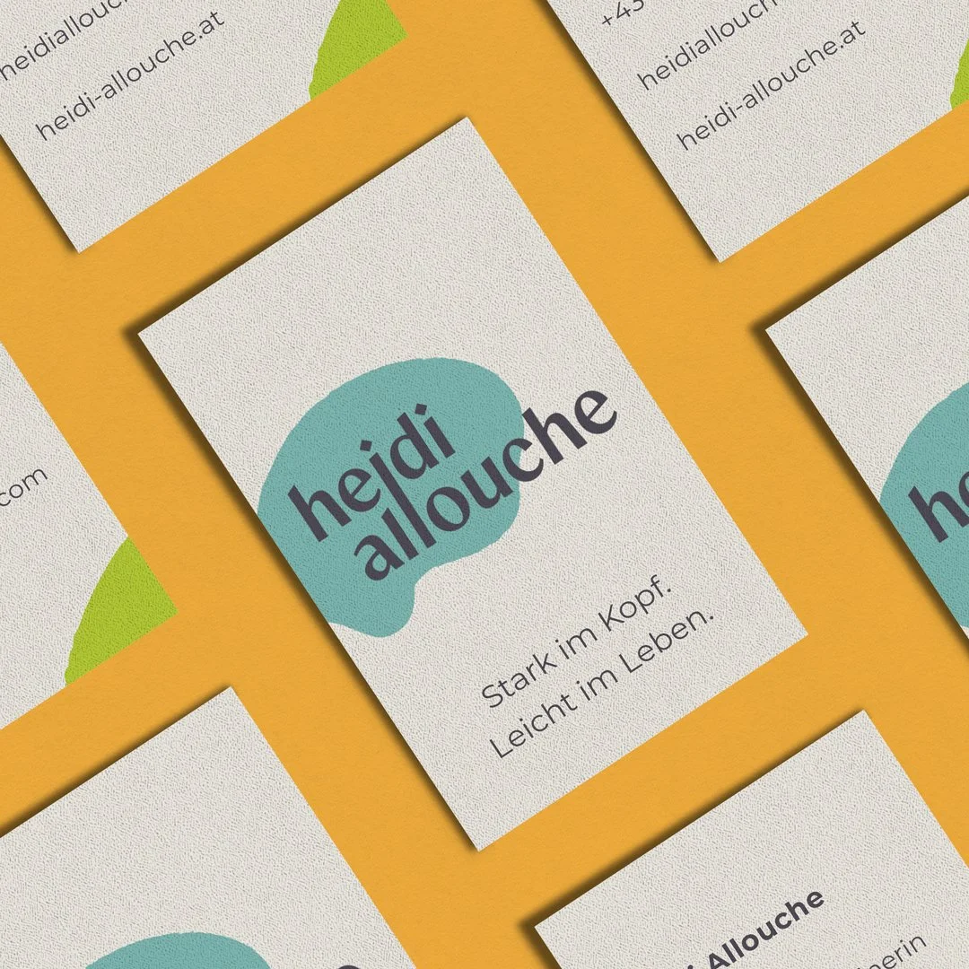Heidi Allouche Branding Visitenkarten Design