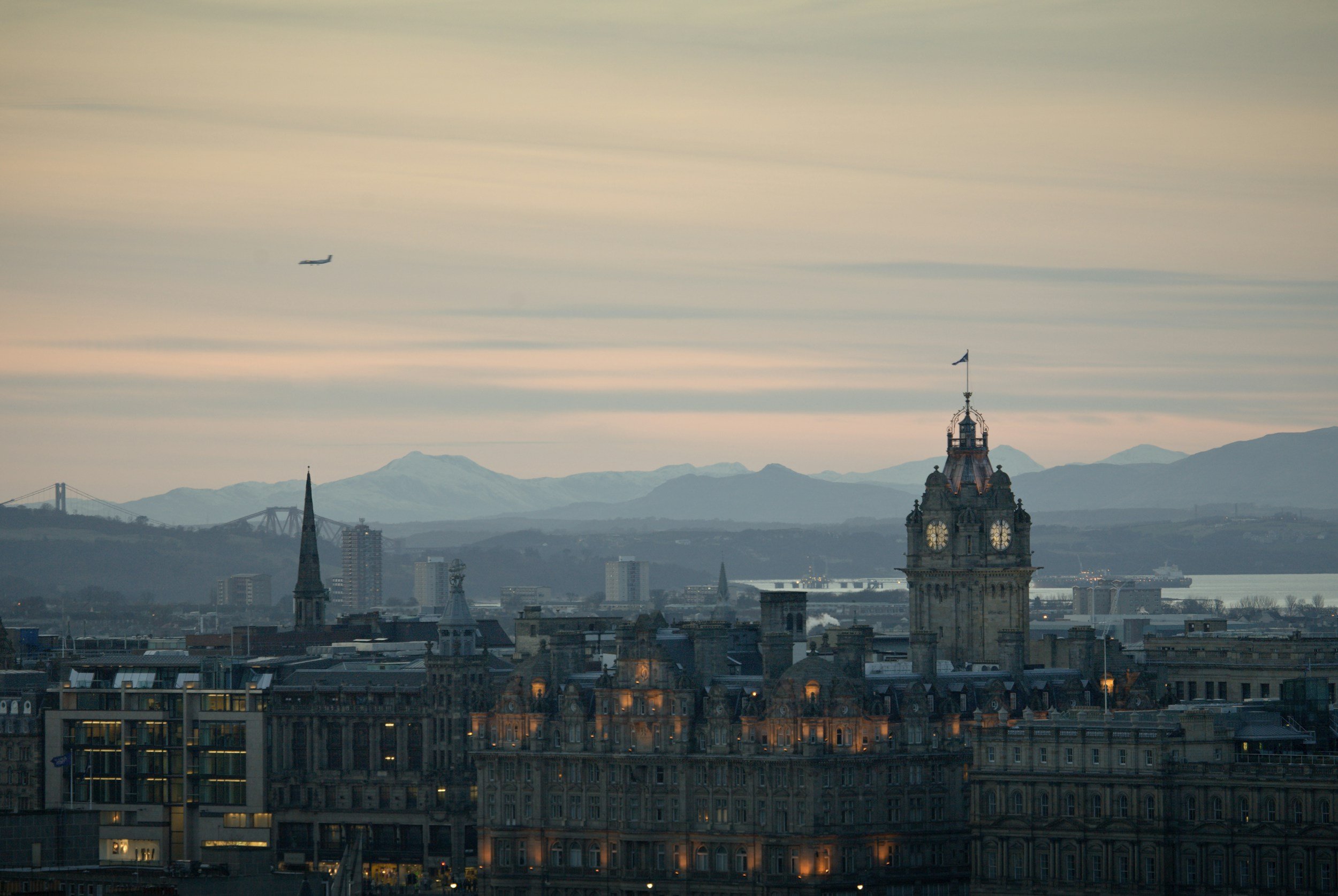 View of The Edinburgh New Town - with Waverly Train Station and the Balmoral Hotel just a stone’s throw from The action Rooms serviced offices.