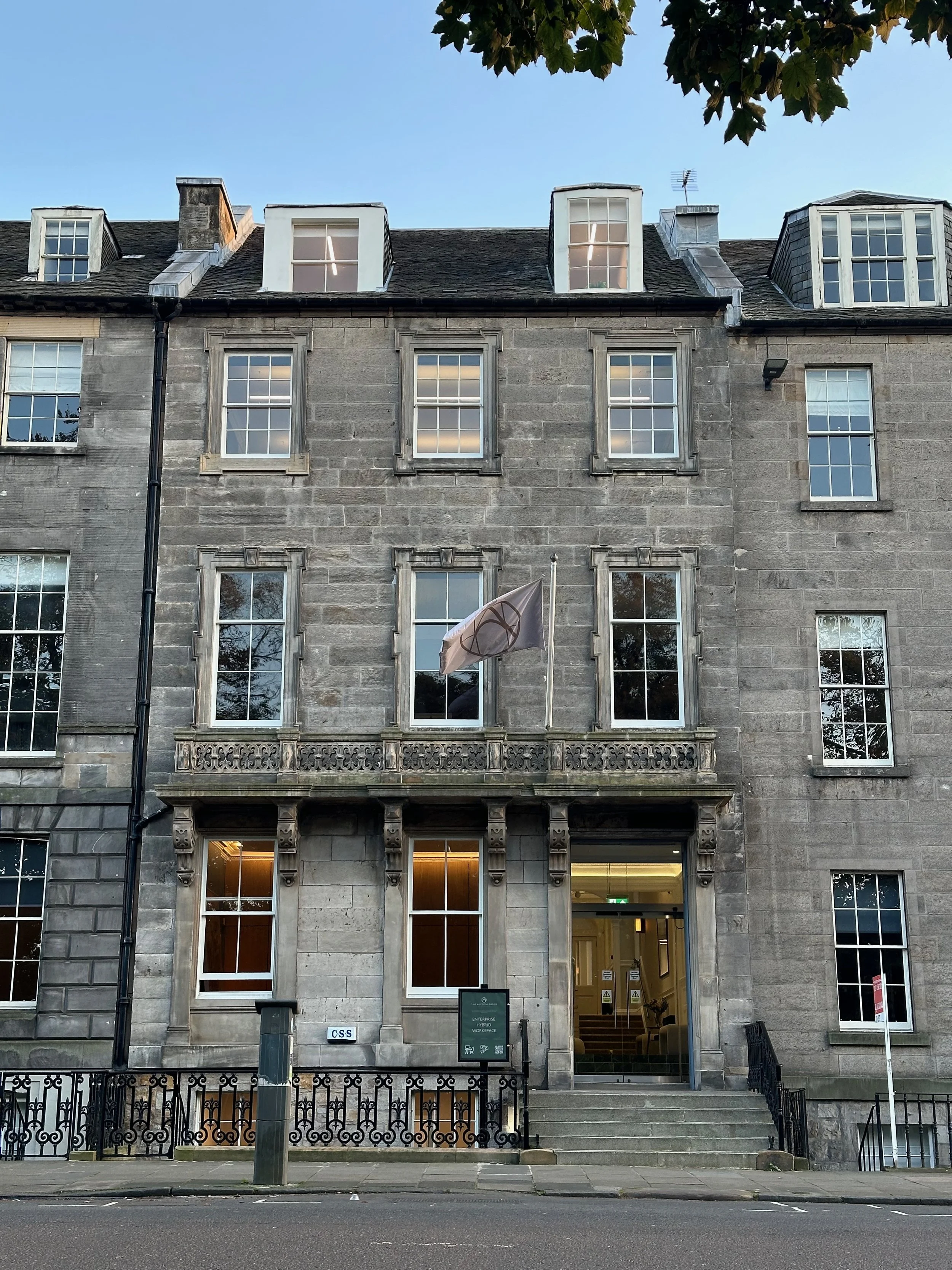 Exterior of The Auction Rooms premium serviced offices i the heart of Edinburgh New Town city centre