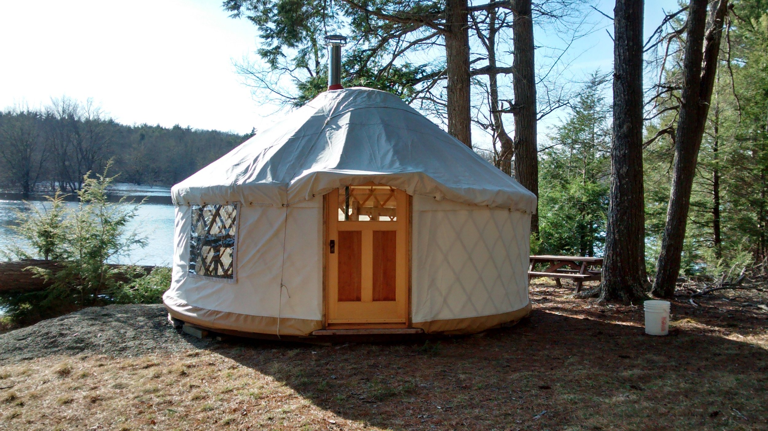 We are the only yurt producer using breathable natural membranes; cotton canvas and felt insulation.