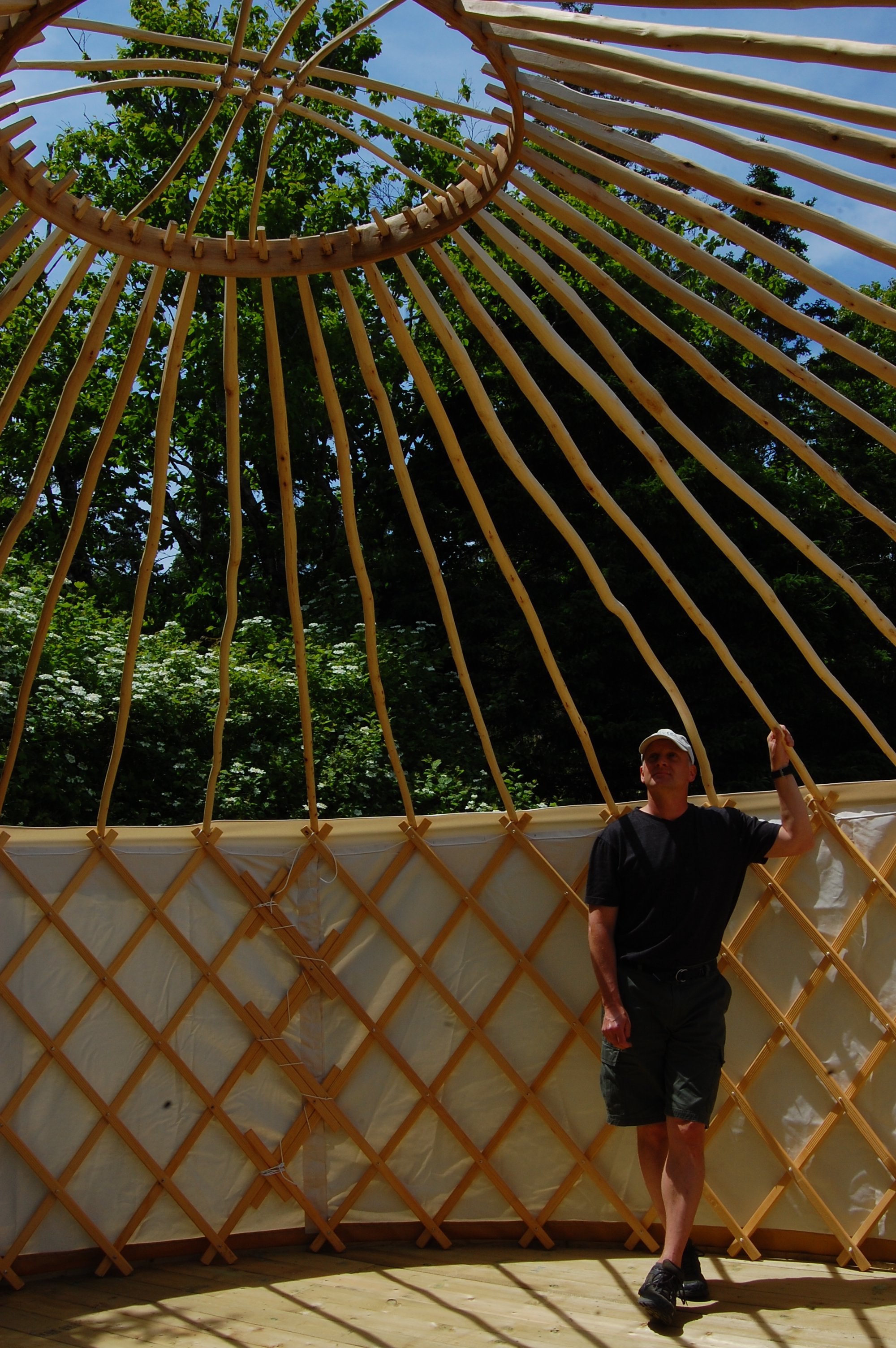 Our yurts feature the ancient design with one third more roof poles than modern alternatives.