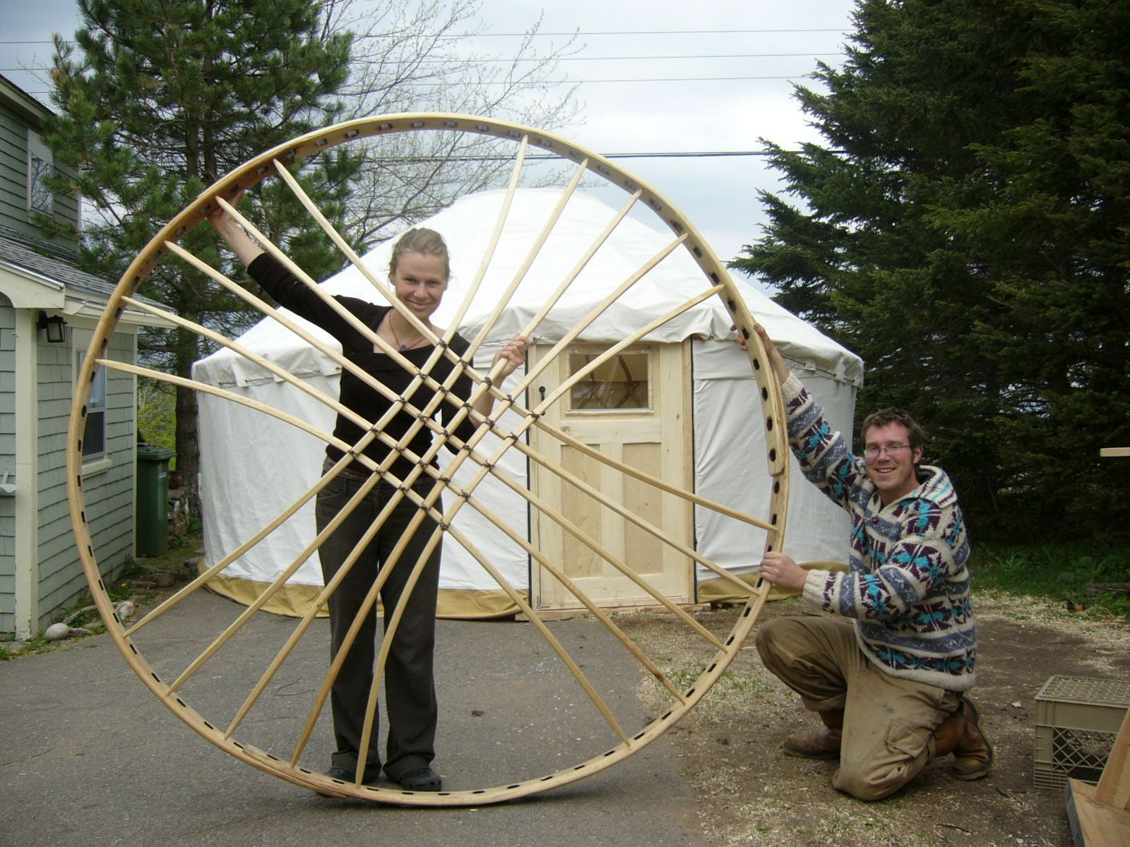 The strongest and most sacred part of the yurt: the wheel.