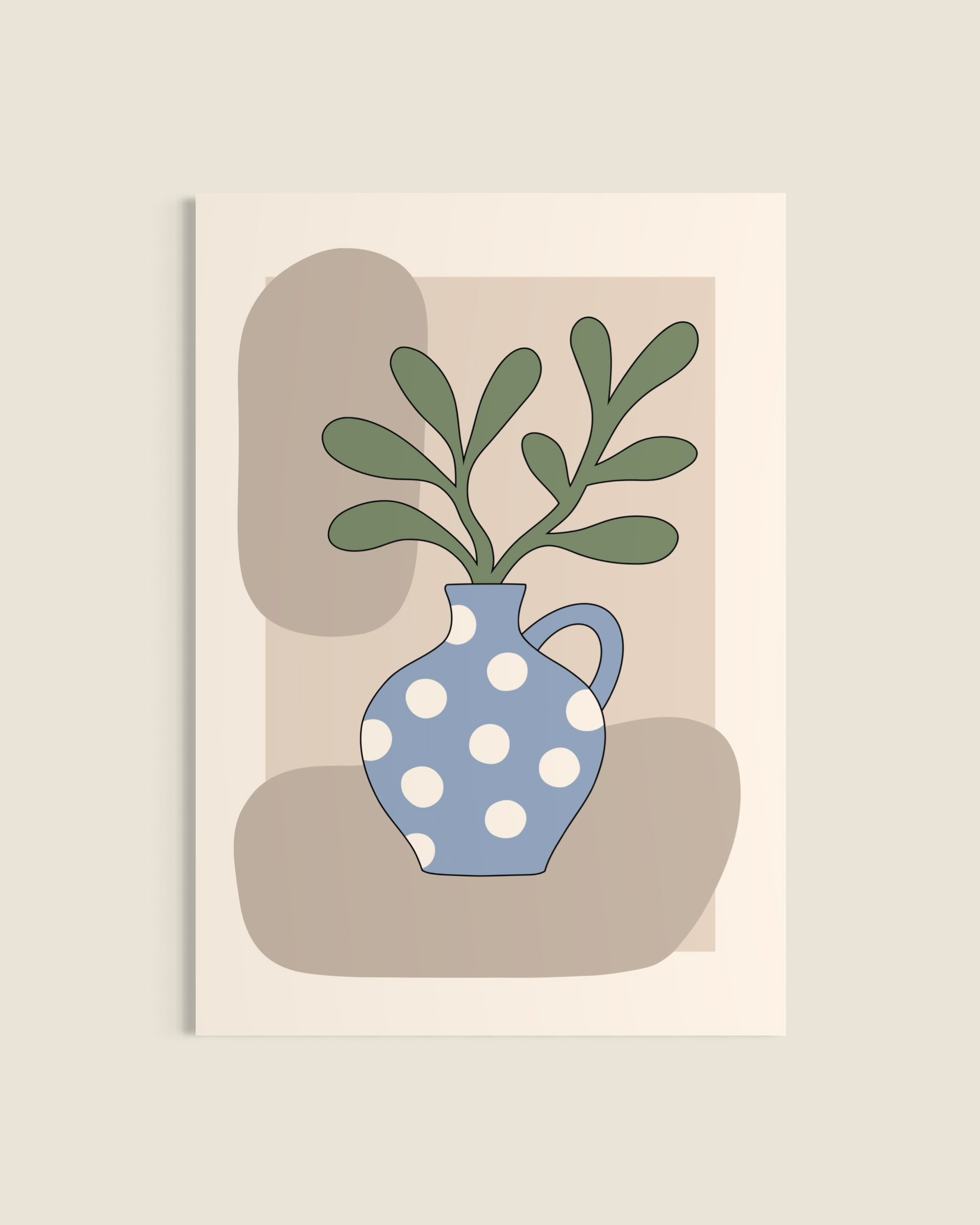 Blue Dot Vase | Print