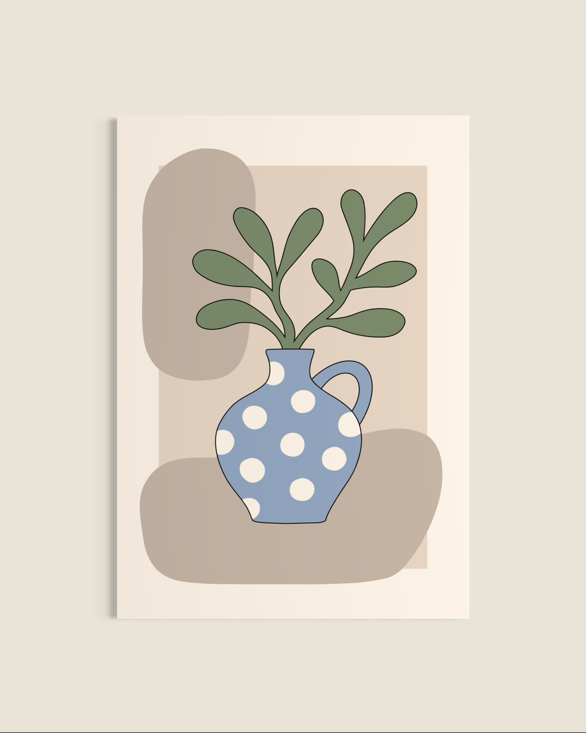 Blue Dot Vase | Print