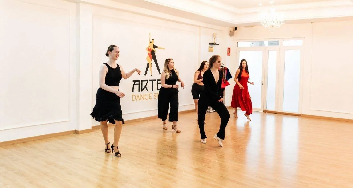 Women practising in dance classes for beginners at ARTEM dance studio in Marbella