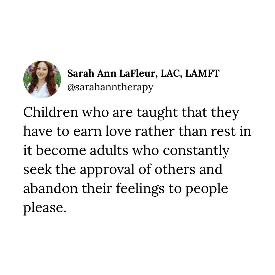 Earning love looks like being responsible for parental feelings, expectations, and needs at expense of your own.

This is a form of parentification via role reversal where the child works to fulfill the unmet emotional needs of the parent, instead of