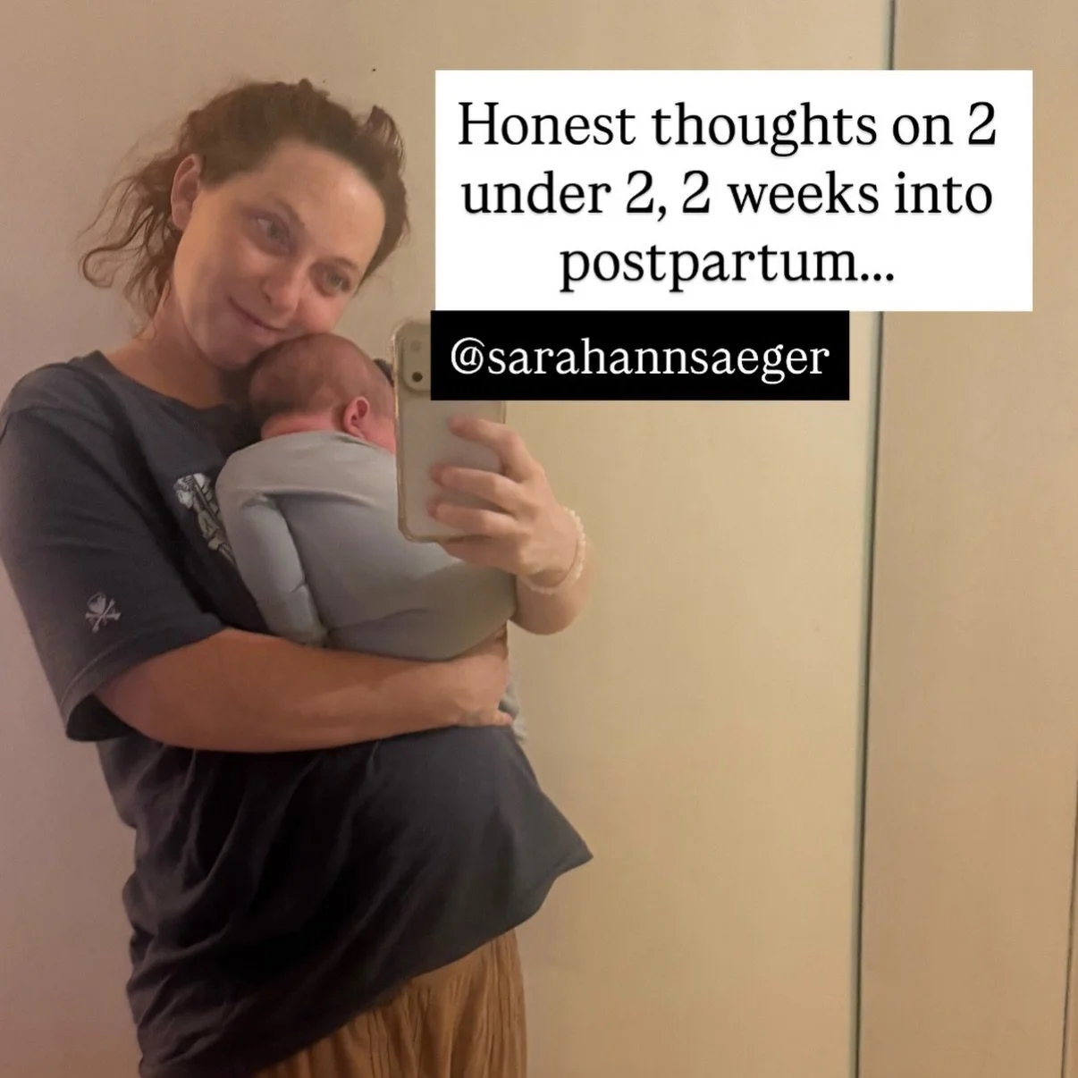 Two weeks into postpartum with two under two, I feel a mix of heroic strength &amp; existential fear. I vacillate between "how the heck can I do this?" to "Wow, I'm doing this!" I'm making space for it all and just letting my proc