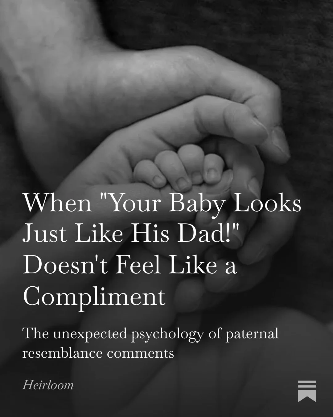 Comment LOOKS for the link to the Substack article &amp; tell me -- how do these comments about paternal resemblance land with you?
.
.
#postpartumjourney
#postpartumrecovery
#postpartumhealing
#motherhoodjourney
#newmotherhood