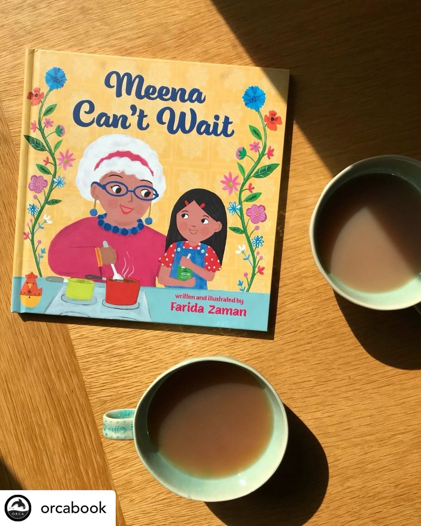 @orcabook &ldquo;When I was a little girl, I used to make doodh cha just like this,&rdquo; says Nanu. &ldquo;But that was a very long time ago and in a very different kitchen.&rdquo; 

In MEENA CAN&rsquo;T WAIT, Meena helps her nanu make a special Be