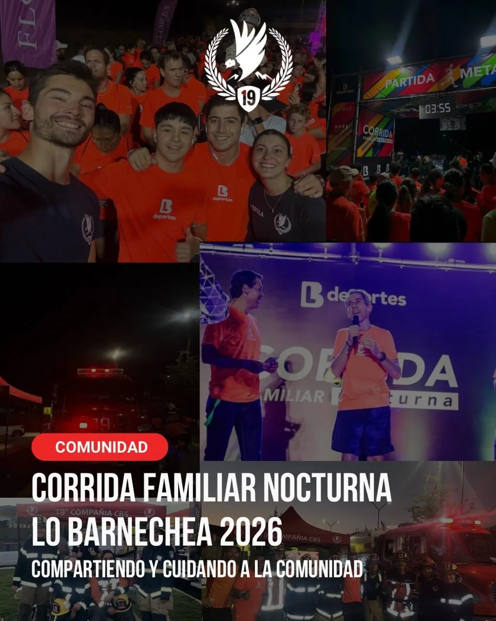El pasado s&aacute;bado 28 de marzo vivimos una gran jornada en la Corrida Nocturna Familiar de Lo Barnechea 🏃&zwj;♂️✨

Familias de nuestra comuna, junto a voluntarios la Decimonovena, fueron parte de esta actividad llena de energ&iacute;a, deporte 