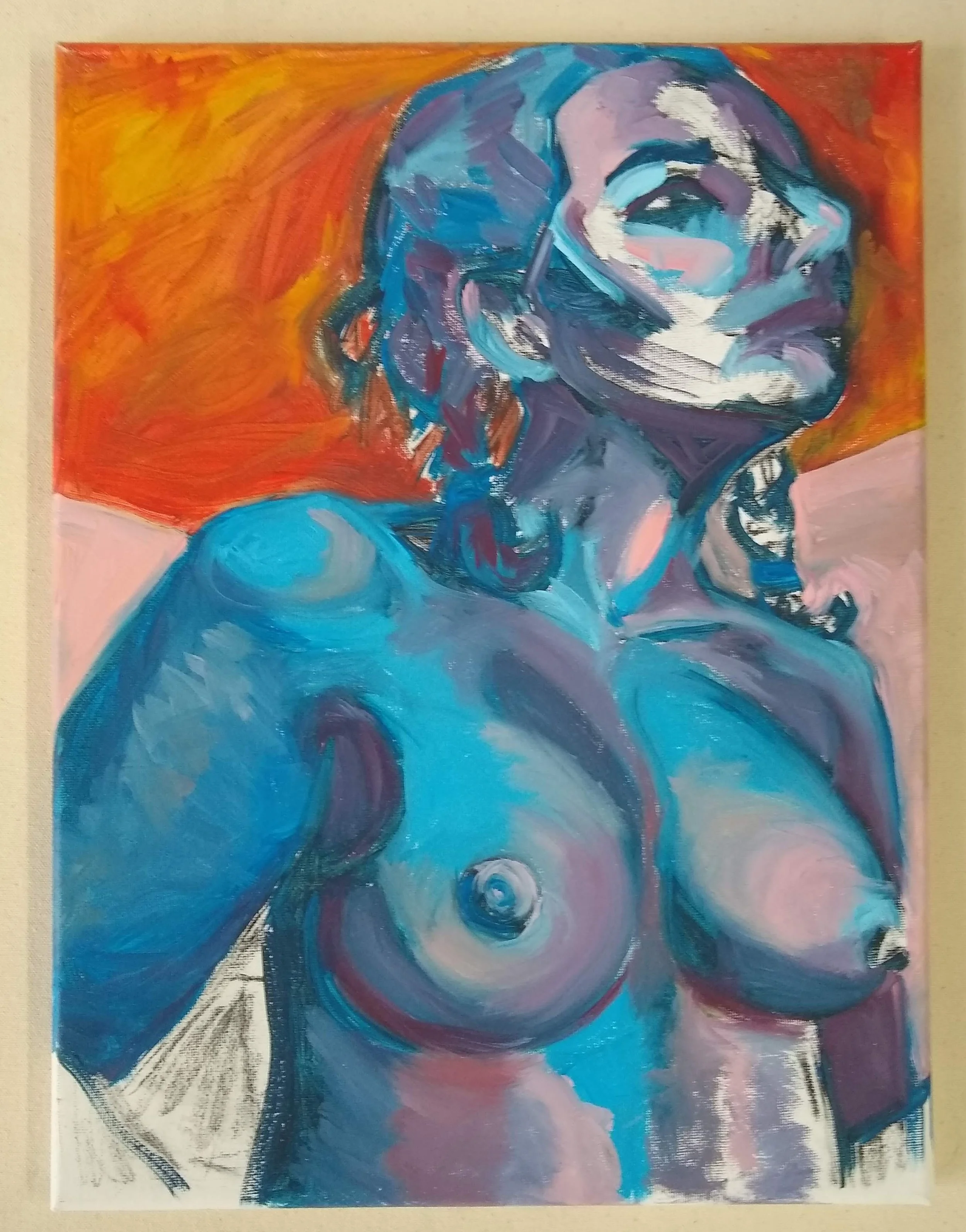 Why Do I See Differently From Birds? 2021. Oil and charcoal on canvas.