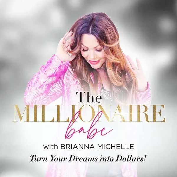 Book cover for 'The Millionaire Babe' featuring a woman with long hair, wearing a pink sweater, looking down and smiling, with the subtitle 'Turn Your Dreams into Dollars!'