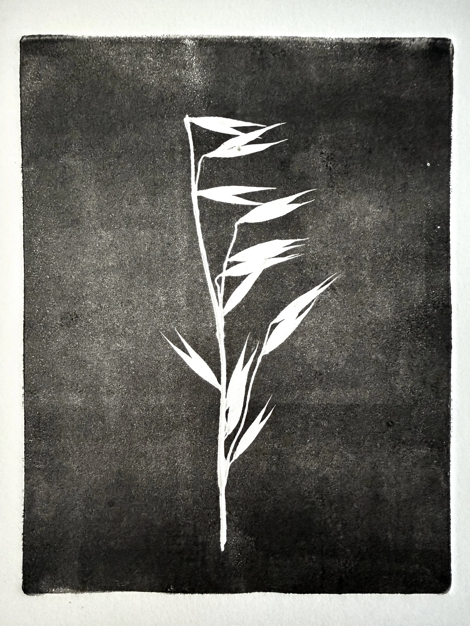 An artwork by Francesco Geronazzo, a printmaking master teaching Experimental Monotype Printmaking Course on proartika.com