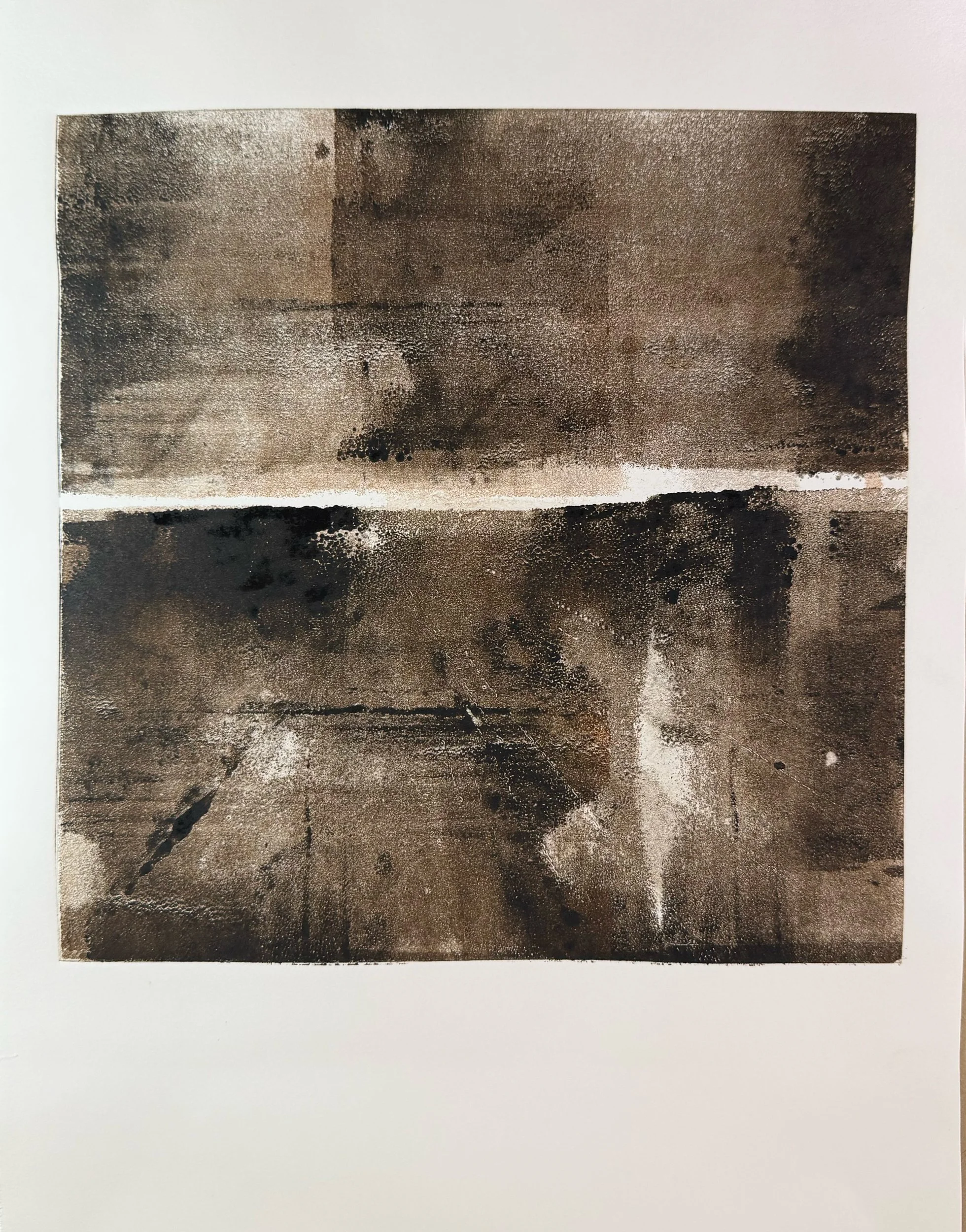 An artwork by Francesco Geronazzo, a printmaking master teaching Experimental Monotype Printmaking Course on proartika.com