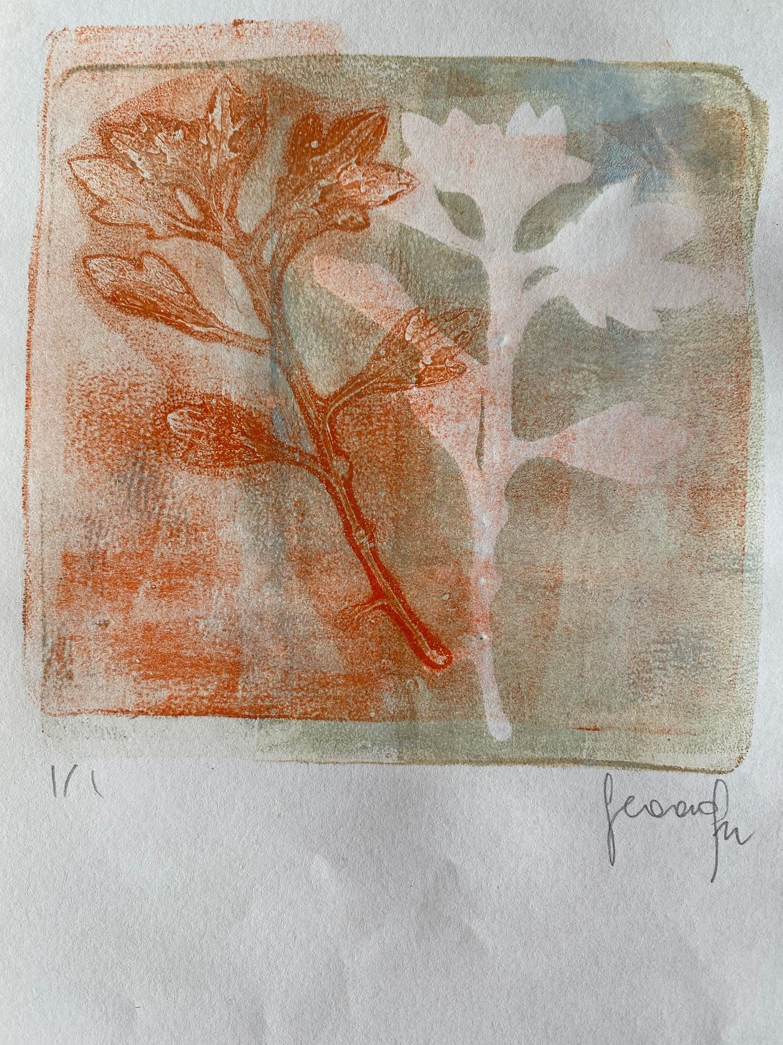 Artwork by Francesco Geronazzo, a printmaking master teaching Experimental Monotype Printmaking Course on proartika.com 