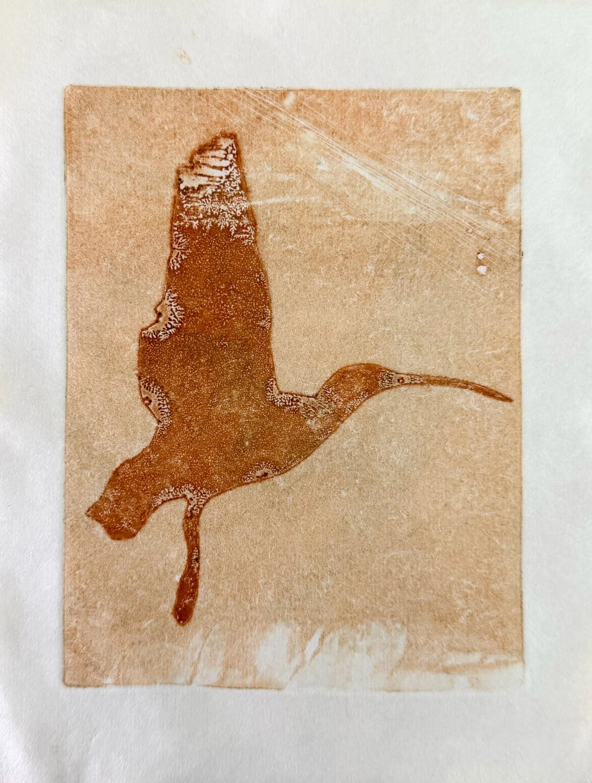 An artwork by Francesco Geronazzo, a printmaking master teaching Experimental Monotype Printmaking Course on proartika.com