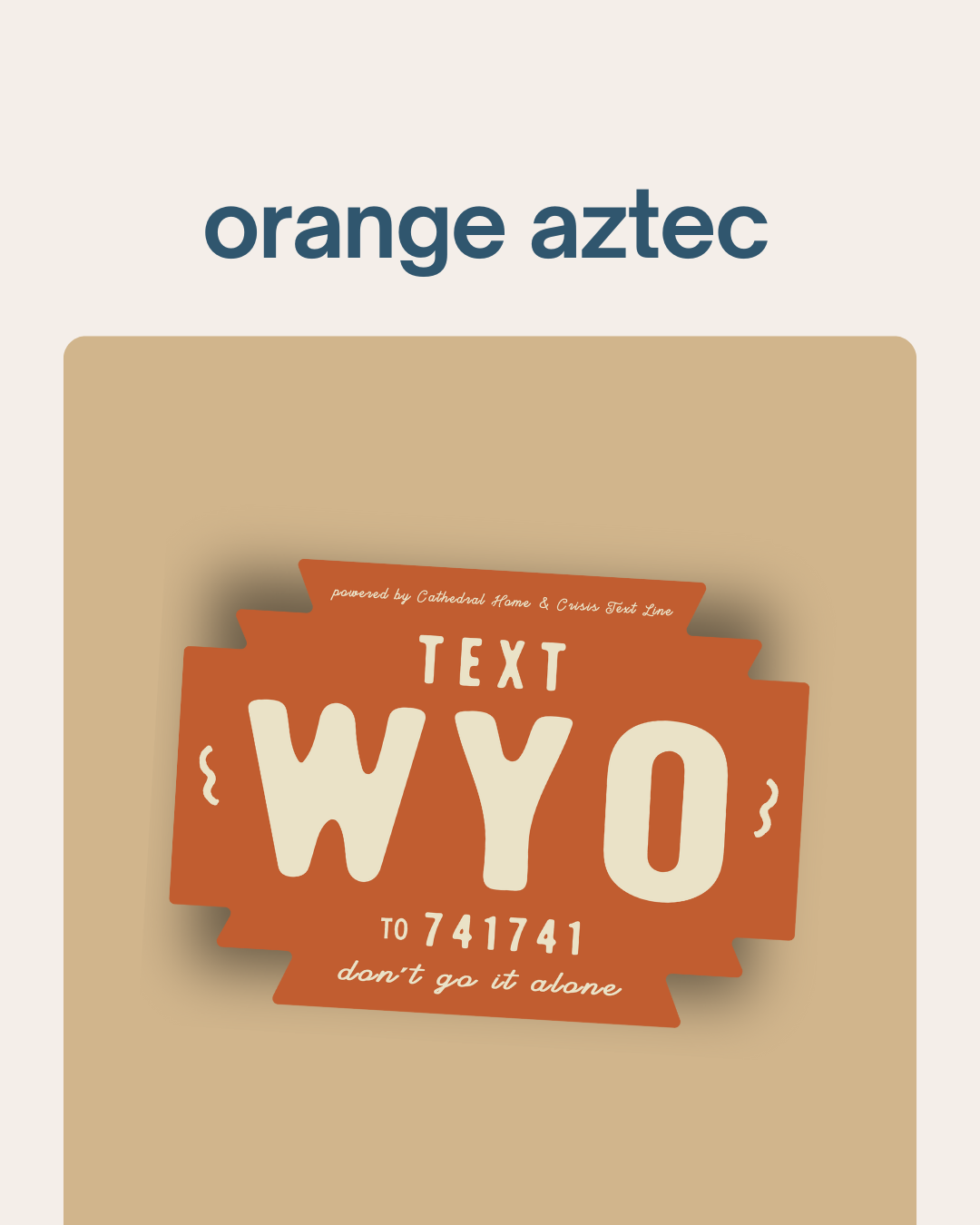 Orange WyoText Sticker